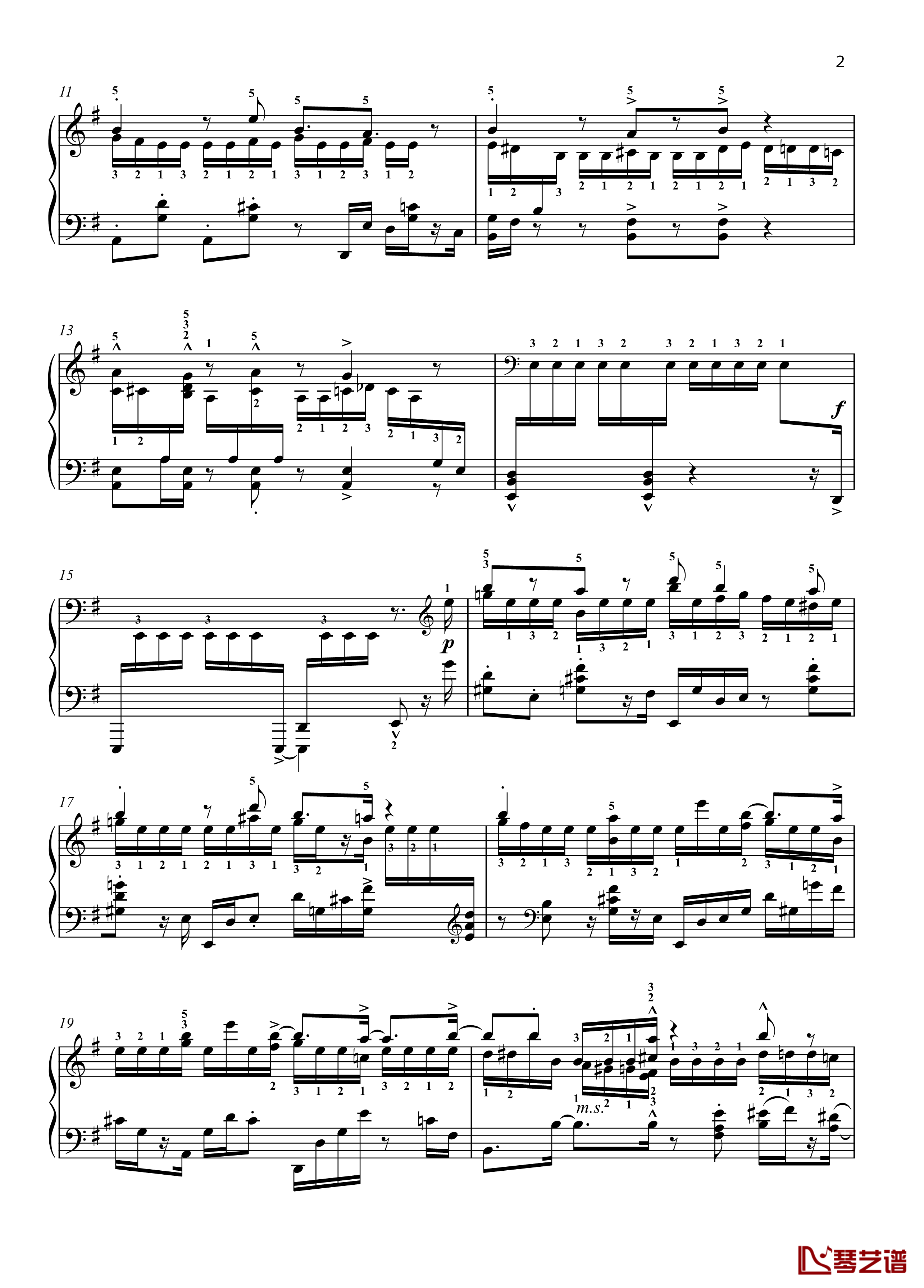 No. 3. Toccatina钢琴谱-带指法-八首音乐会练习曲 Eight Concert ?tudes Op 40-爵士-尼古拉·凯帕斯汀