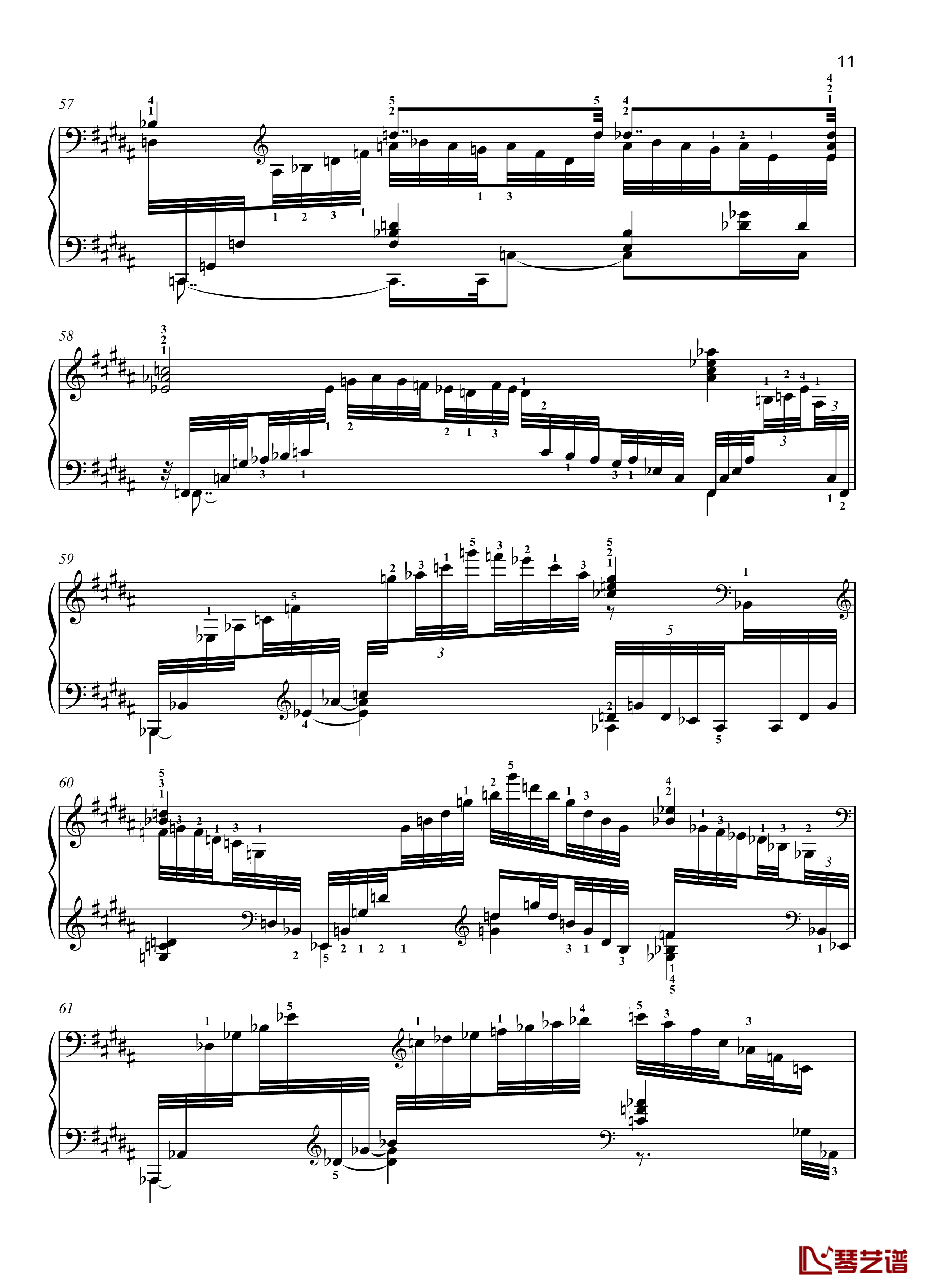 No. 4. Reminiscence钢琴谱-带指法-八首音乐会练习曲  Eight Concert ?tudes Op 40 - -爵士-尼古拉·凯帕斯汀
