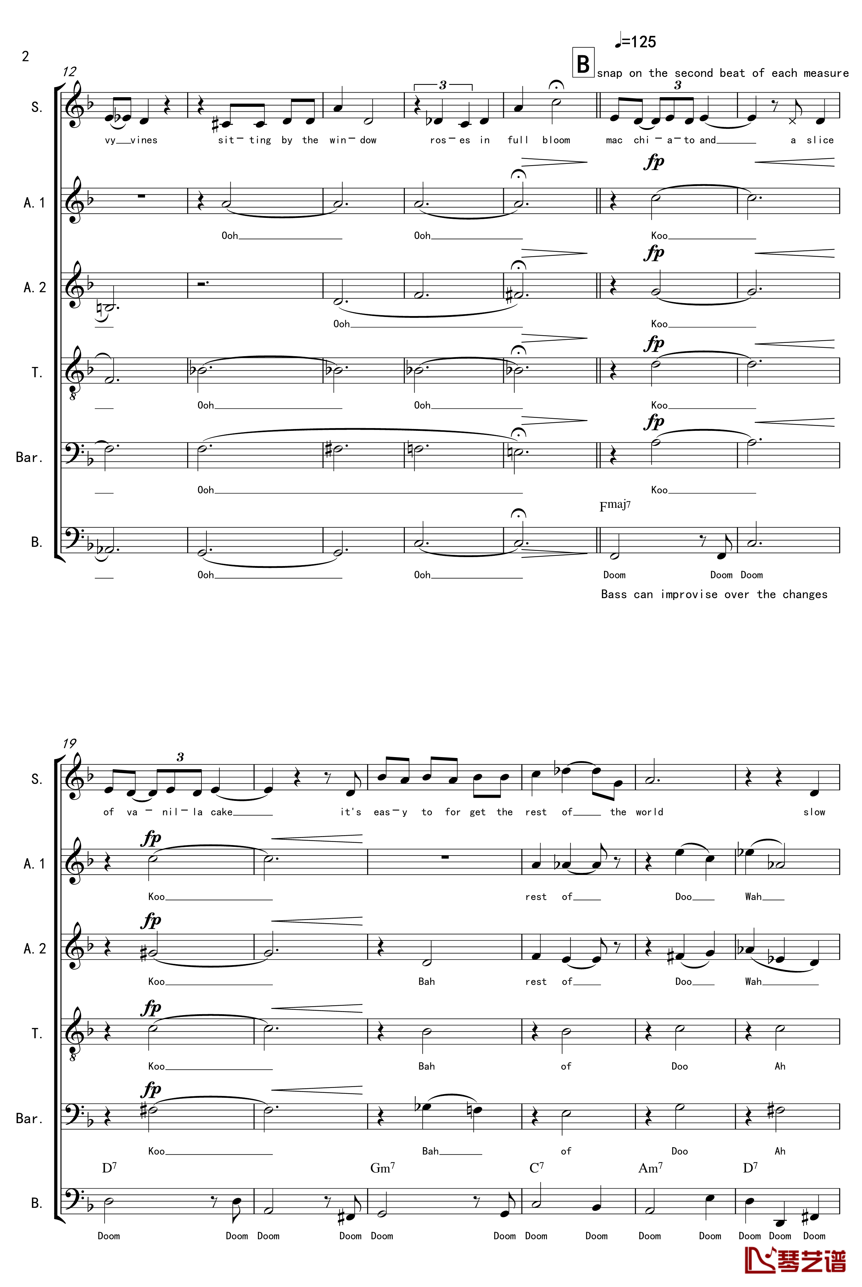 La Vanille钢琴谱-A cappella-thisisit2009