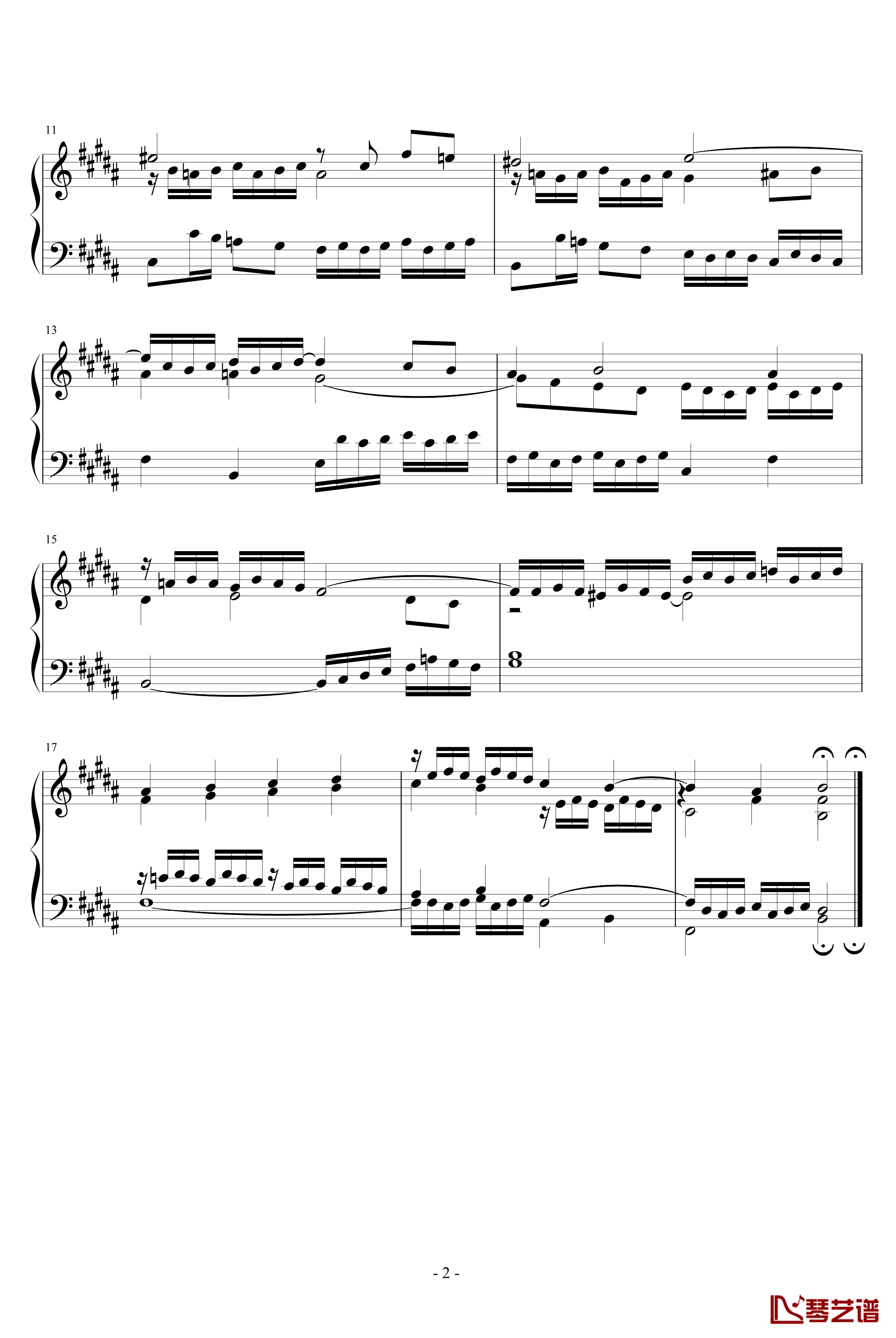 前奏曲钢琴谱-Ferrari版-巴赫
