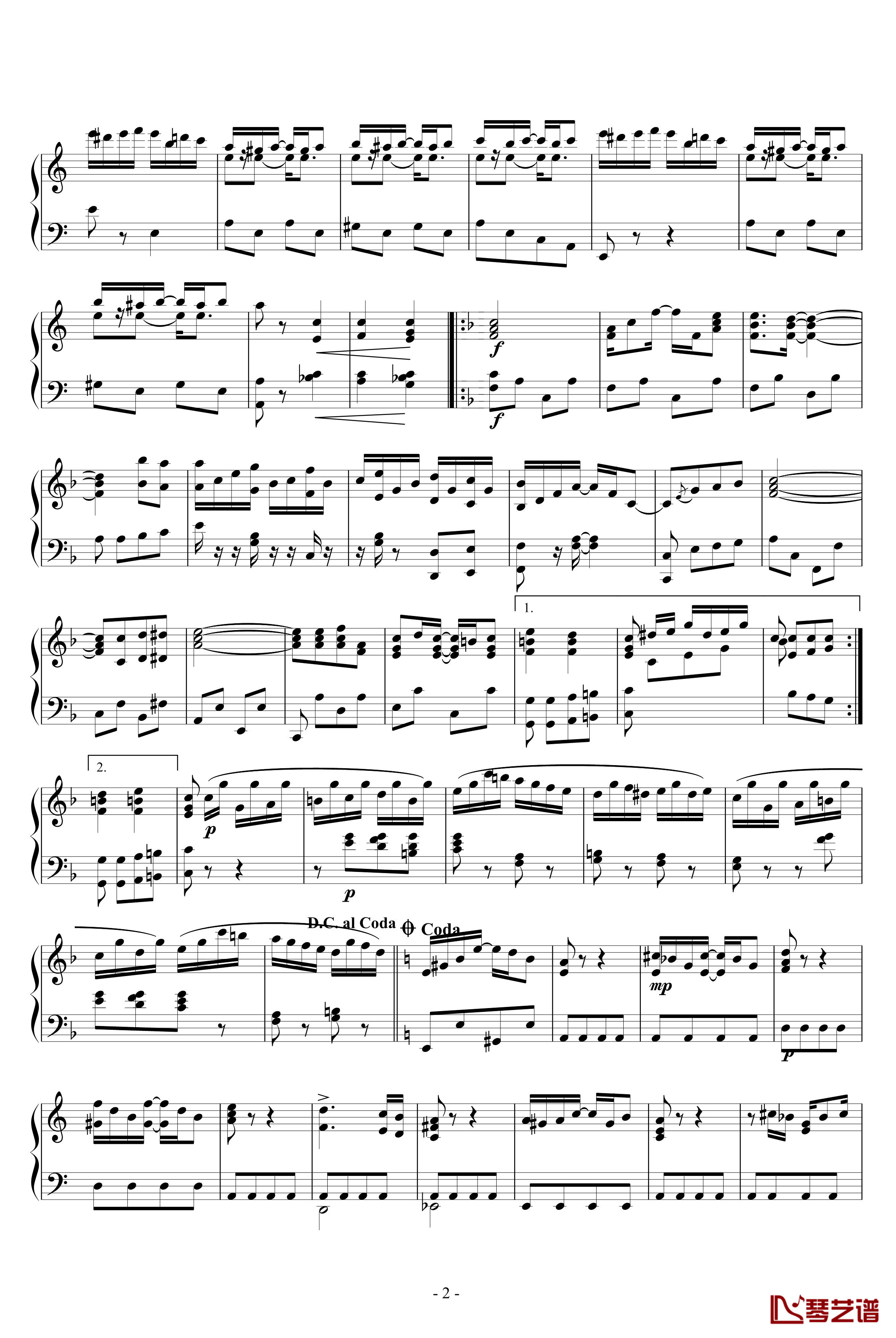 献给爱丽丝钢琴谱-爵士版-贝多芬-beethoven