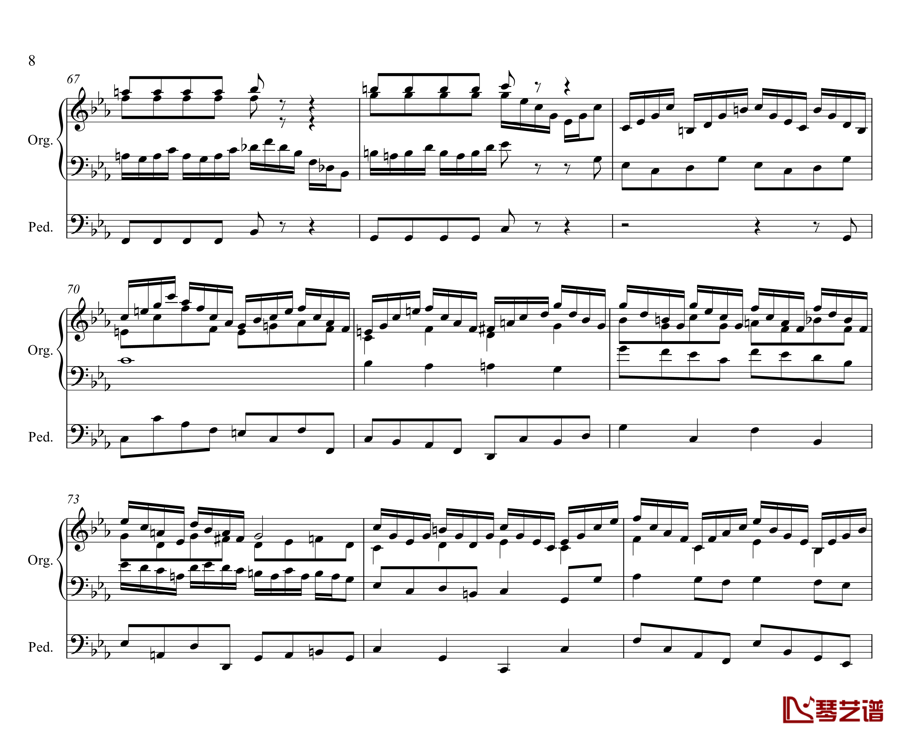 Tocatta and Fugue in C minor钢琴谱-P.D.Q.Bach
