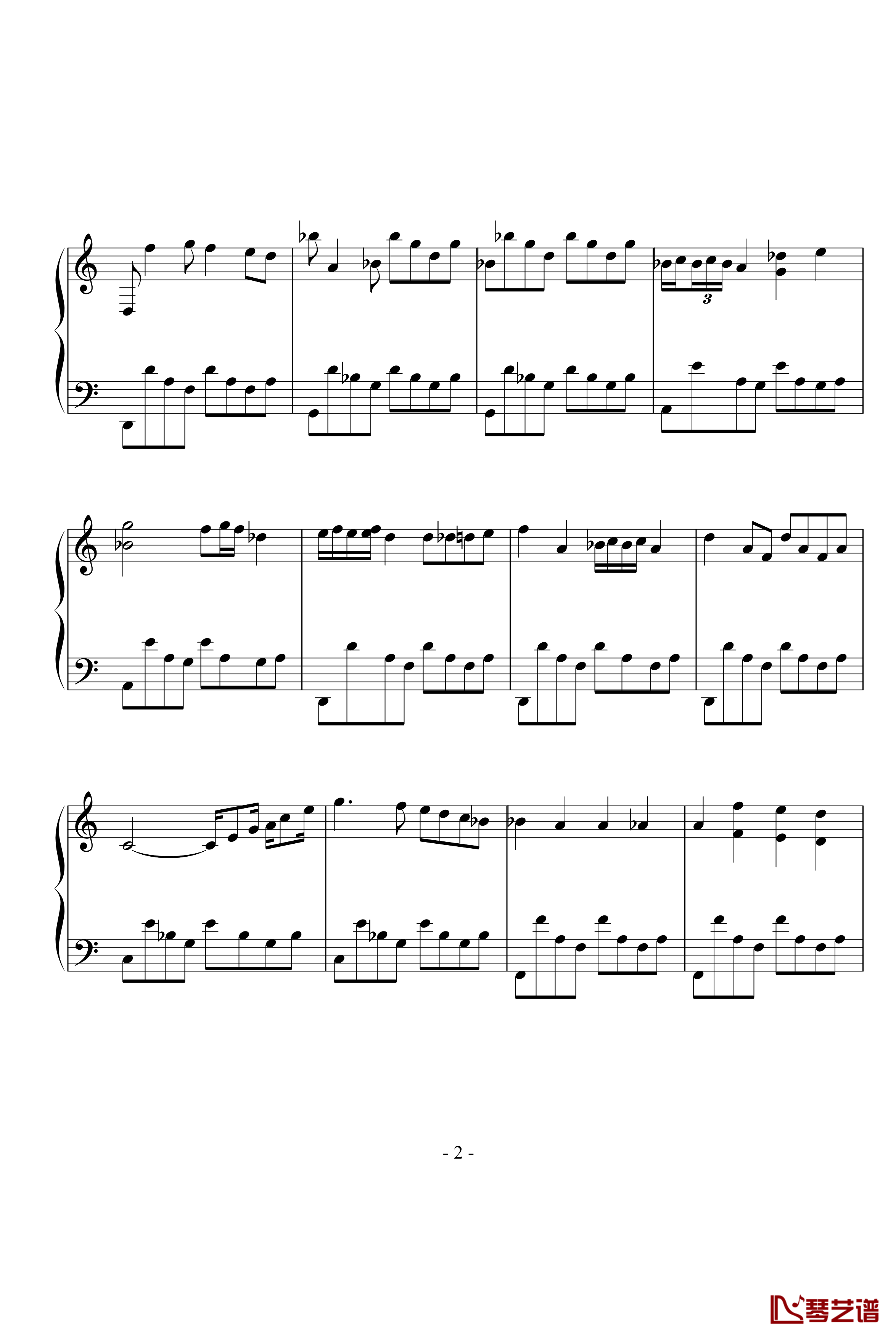zarda钢琴谱-世界名曲