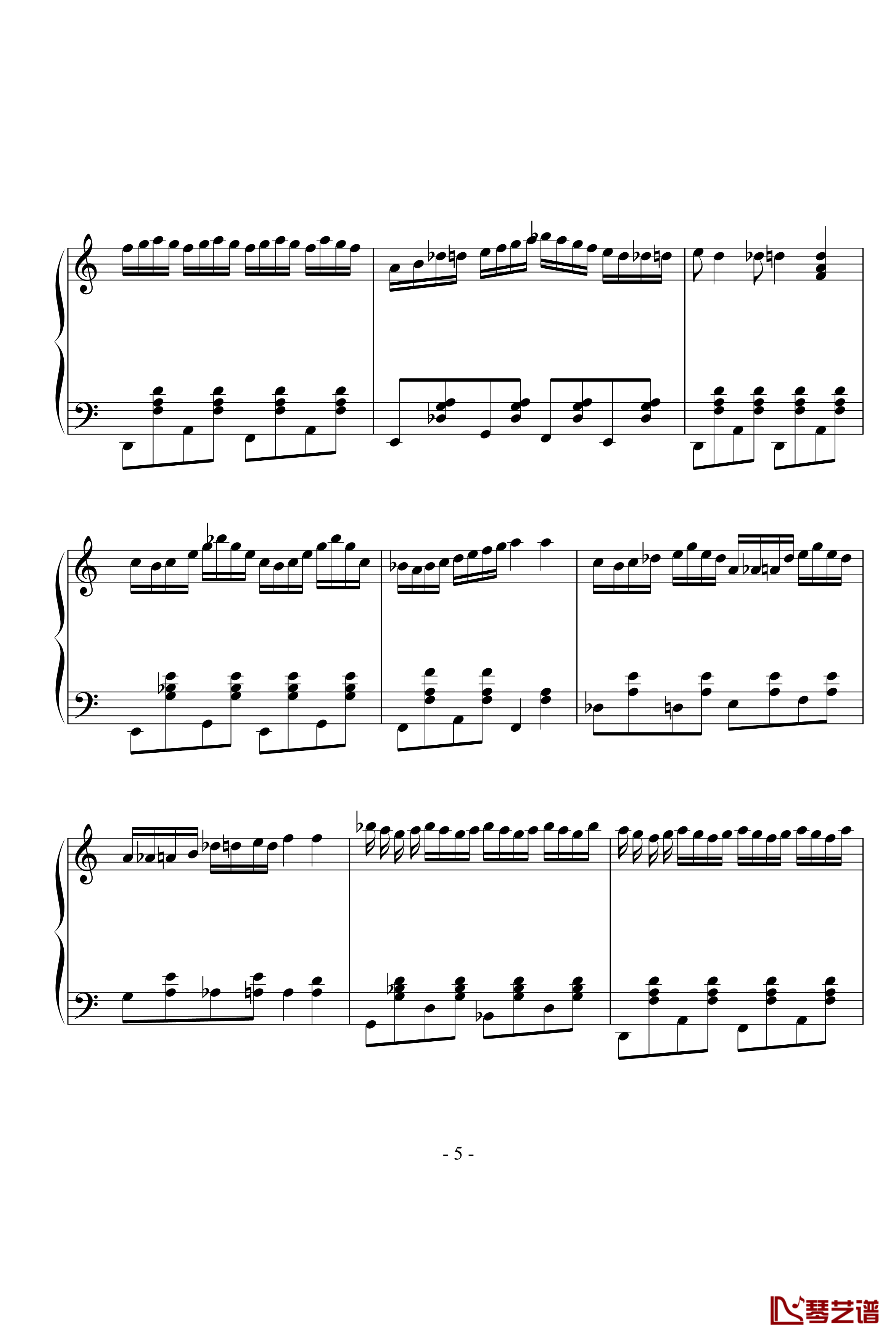 zarda钢琴谱-世界名曲
