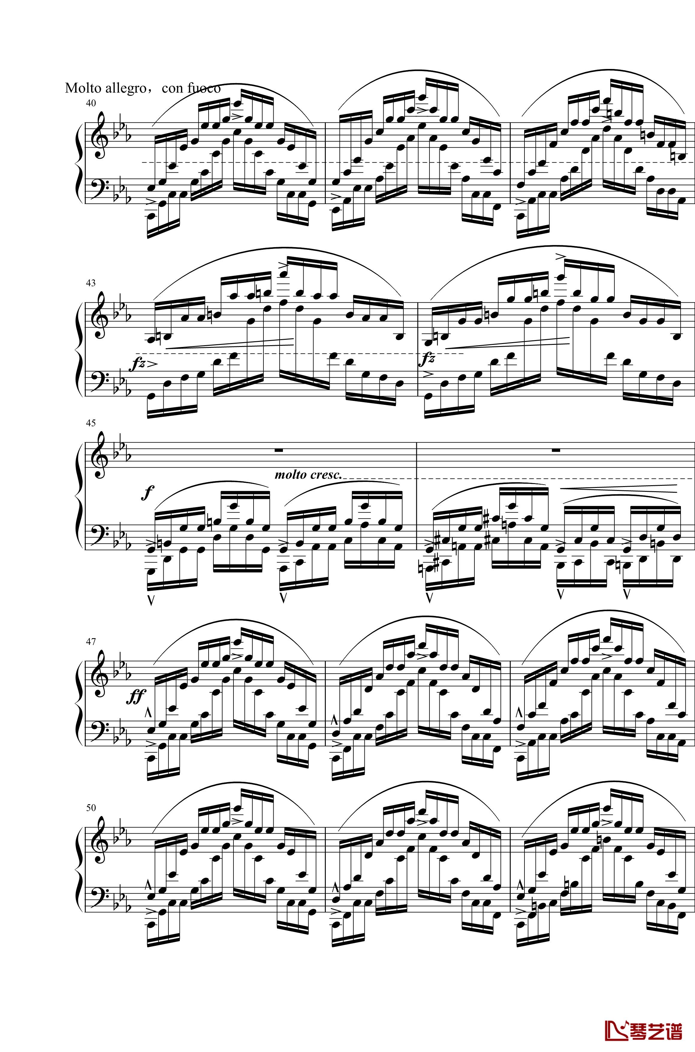 肖邦练习曲钢琴谱-大海 Op.25 No.12-肖邦-chopin