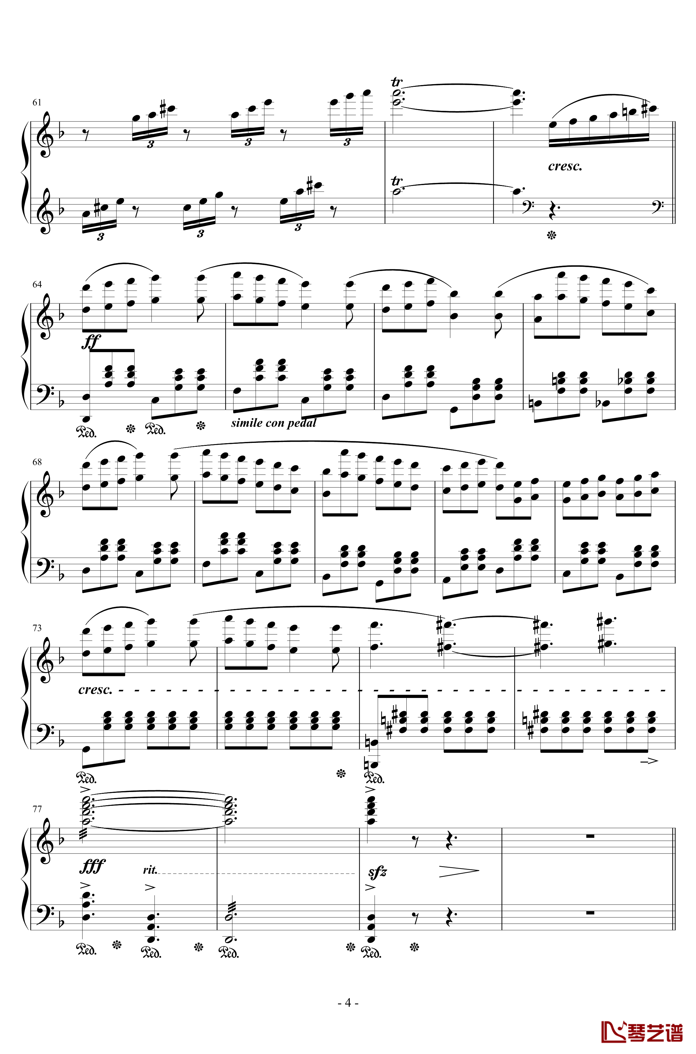 ロース·オフ·メイ钢琴谱-最终幻想