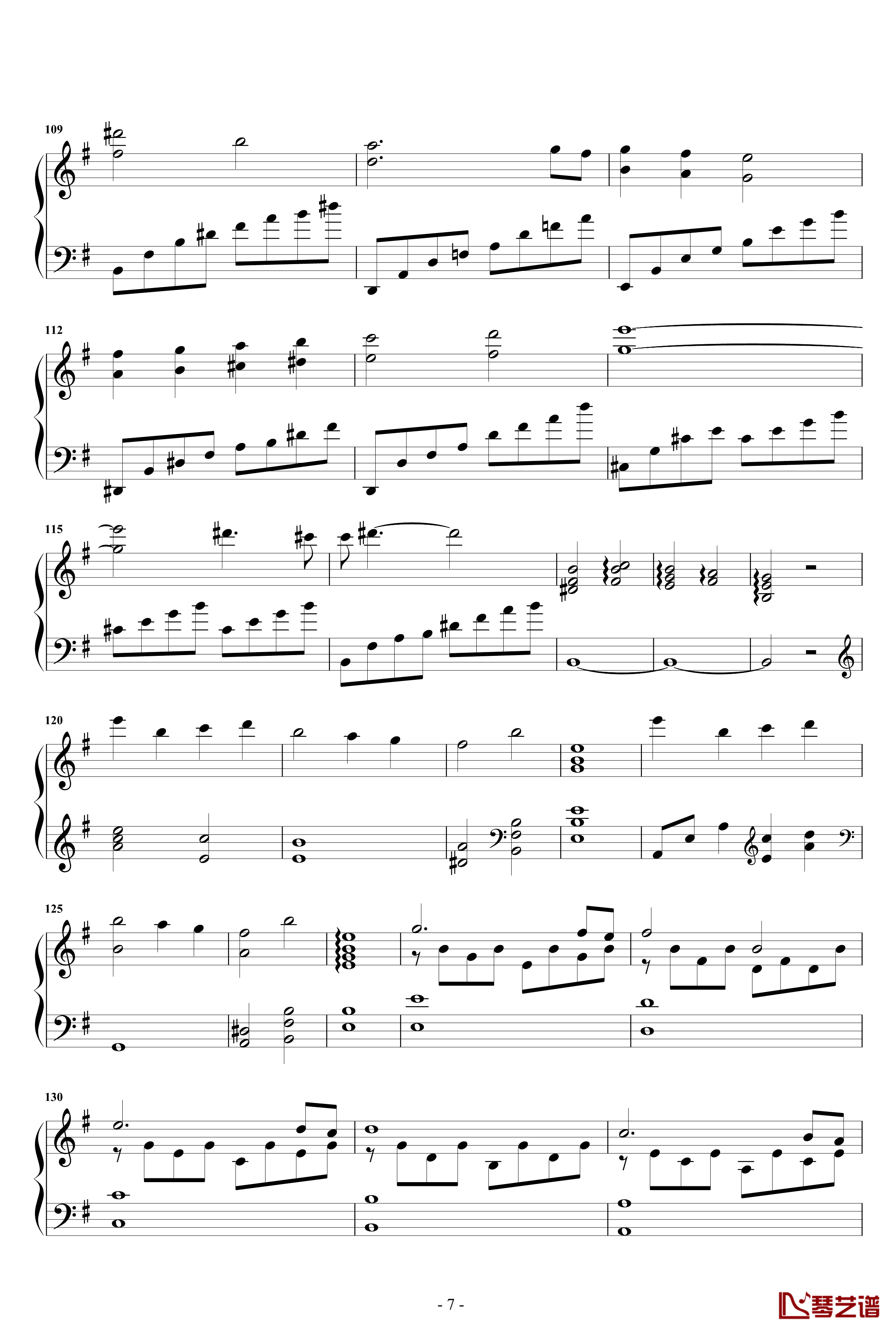 胡桃夹子钢琴谱-张碧晨-独奏
