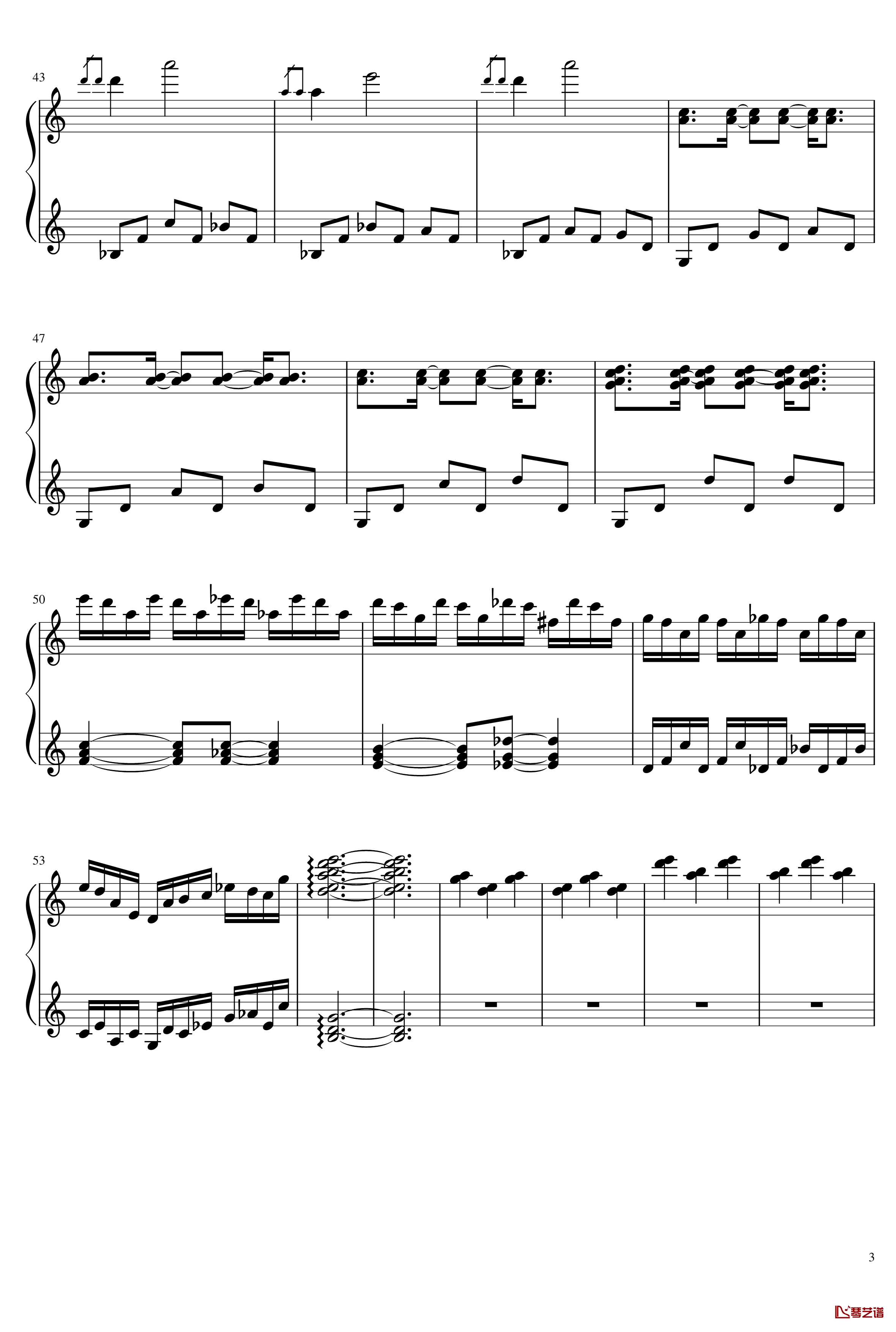 冥4钢琴谱-yewwc