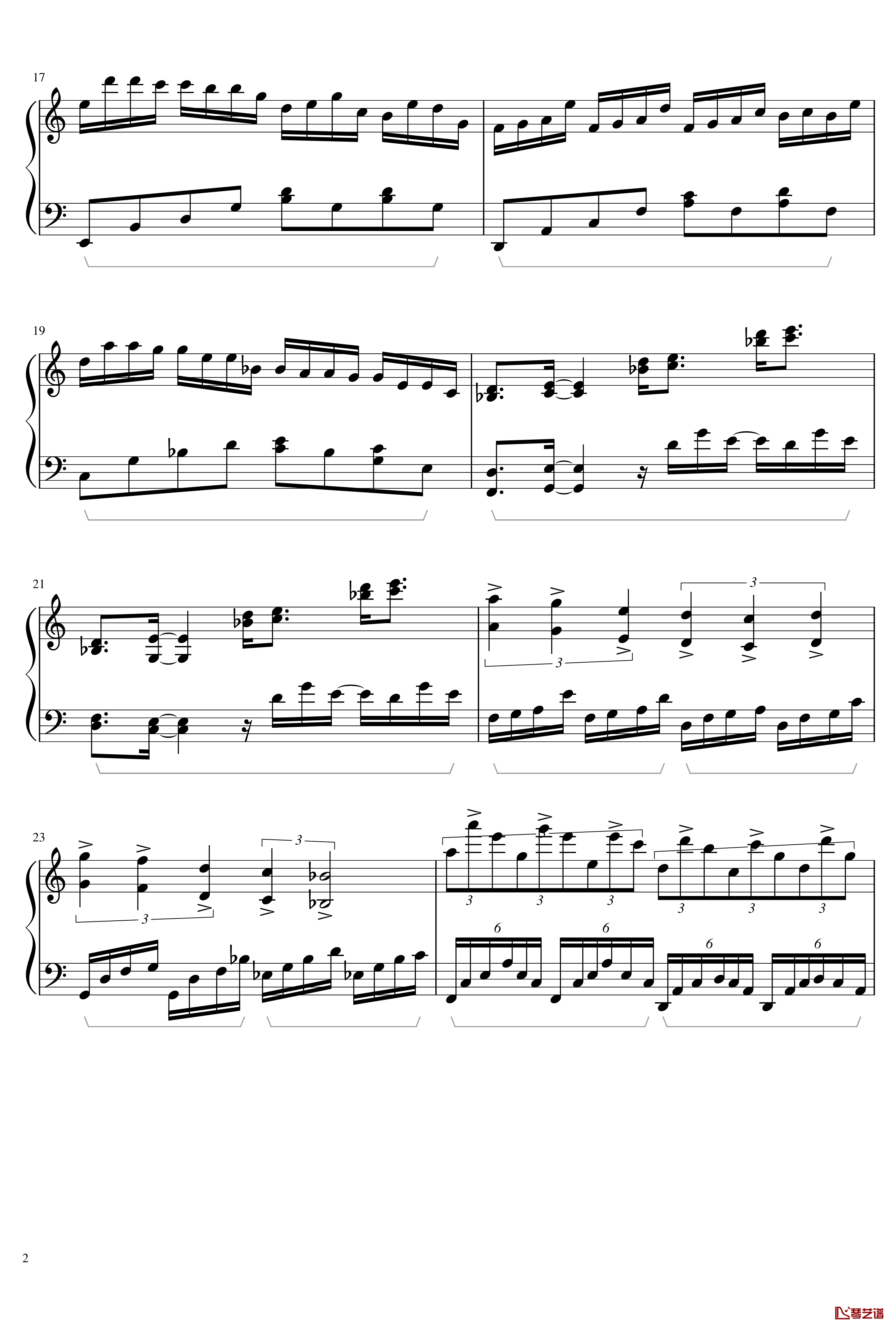 冥5钢琴谱-yewwc