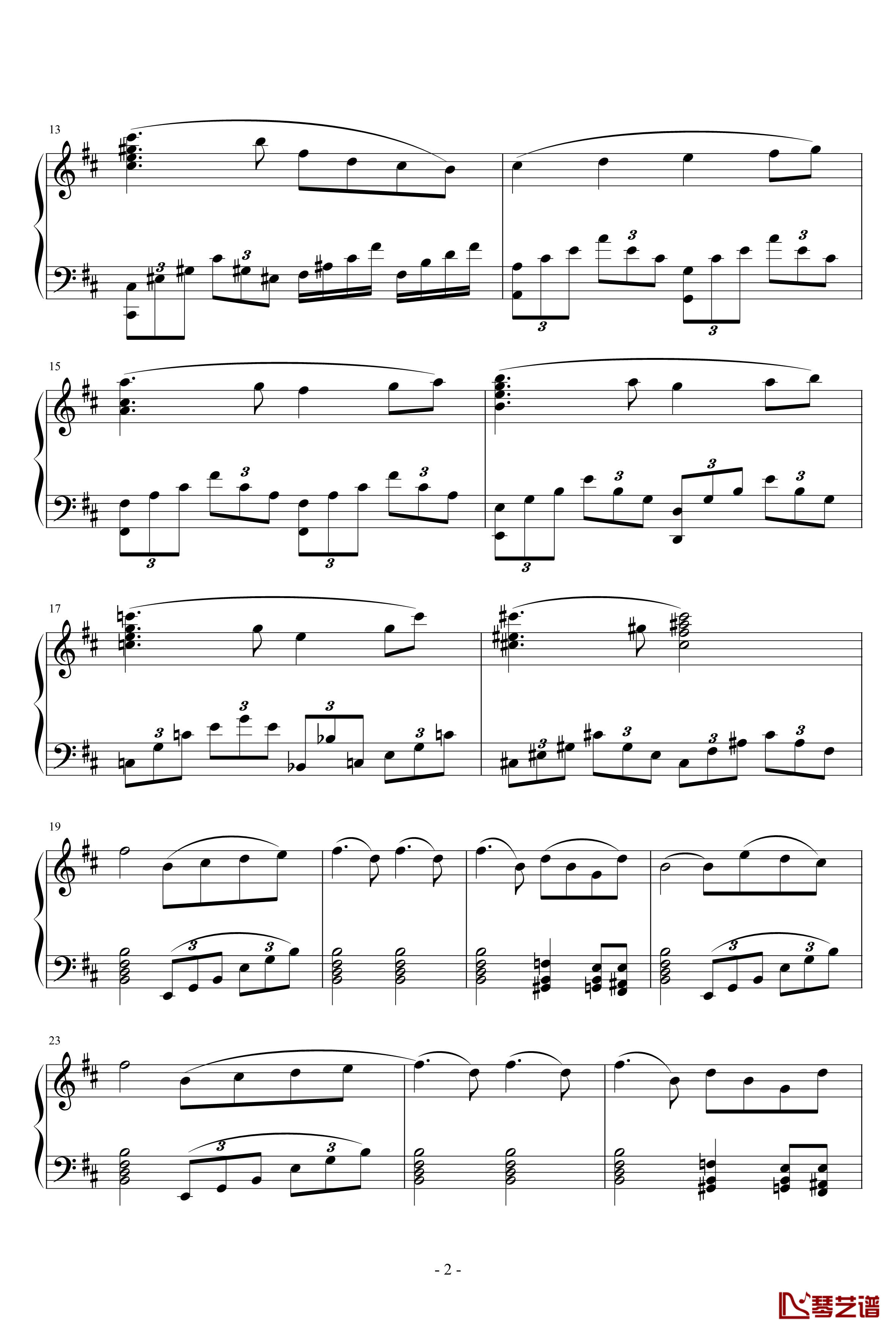 天鹅湖场景旋律钢琴谱-柴科夫斯基-Peter Ilyich Tchaikovsky