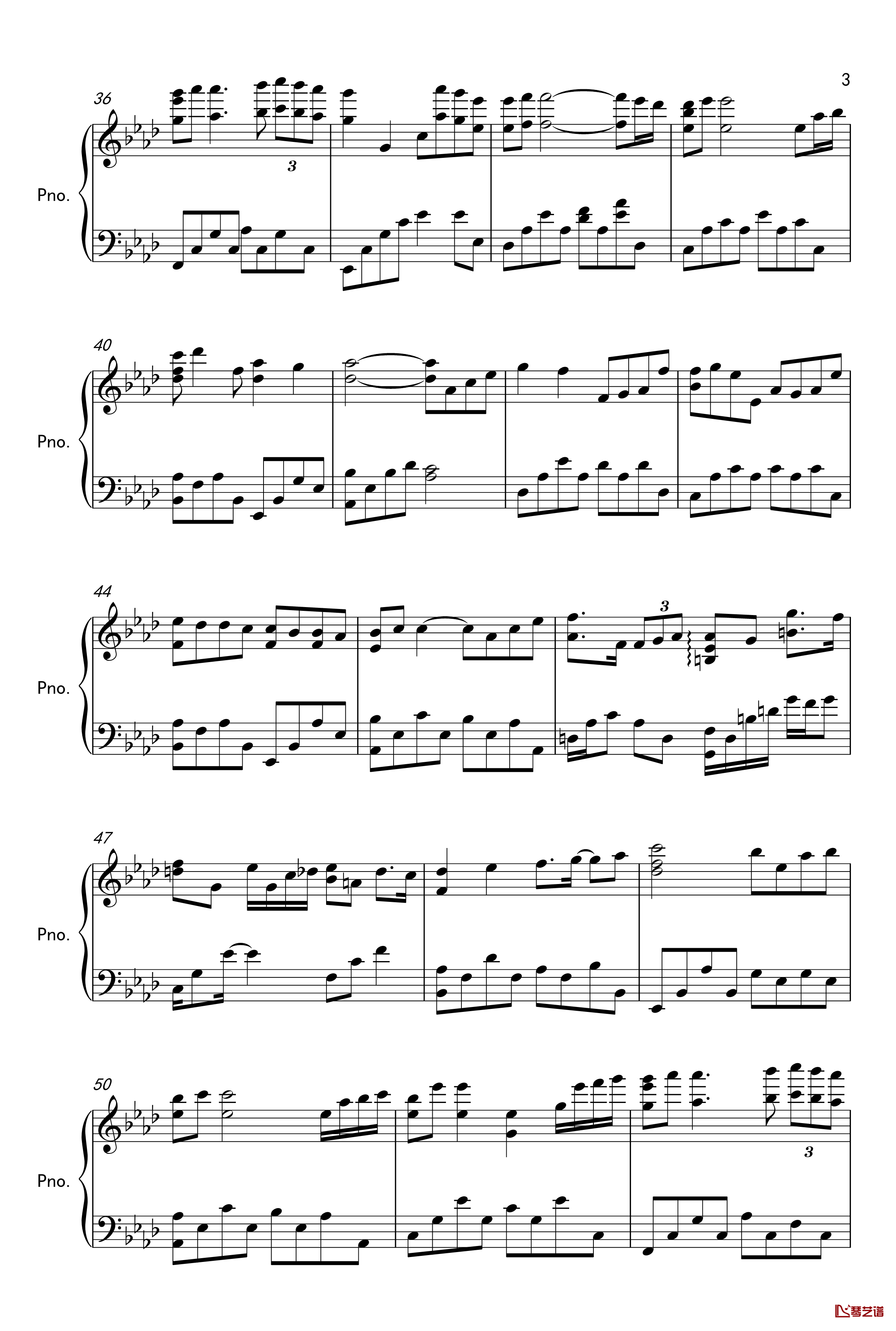 kiss the rain原声版2钢琴谱-Yiruma