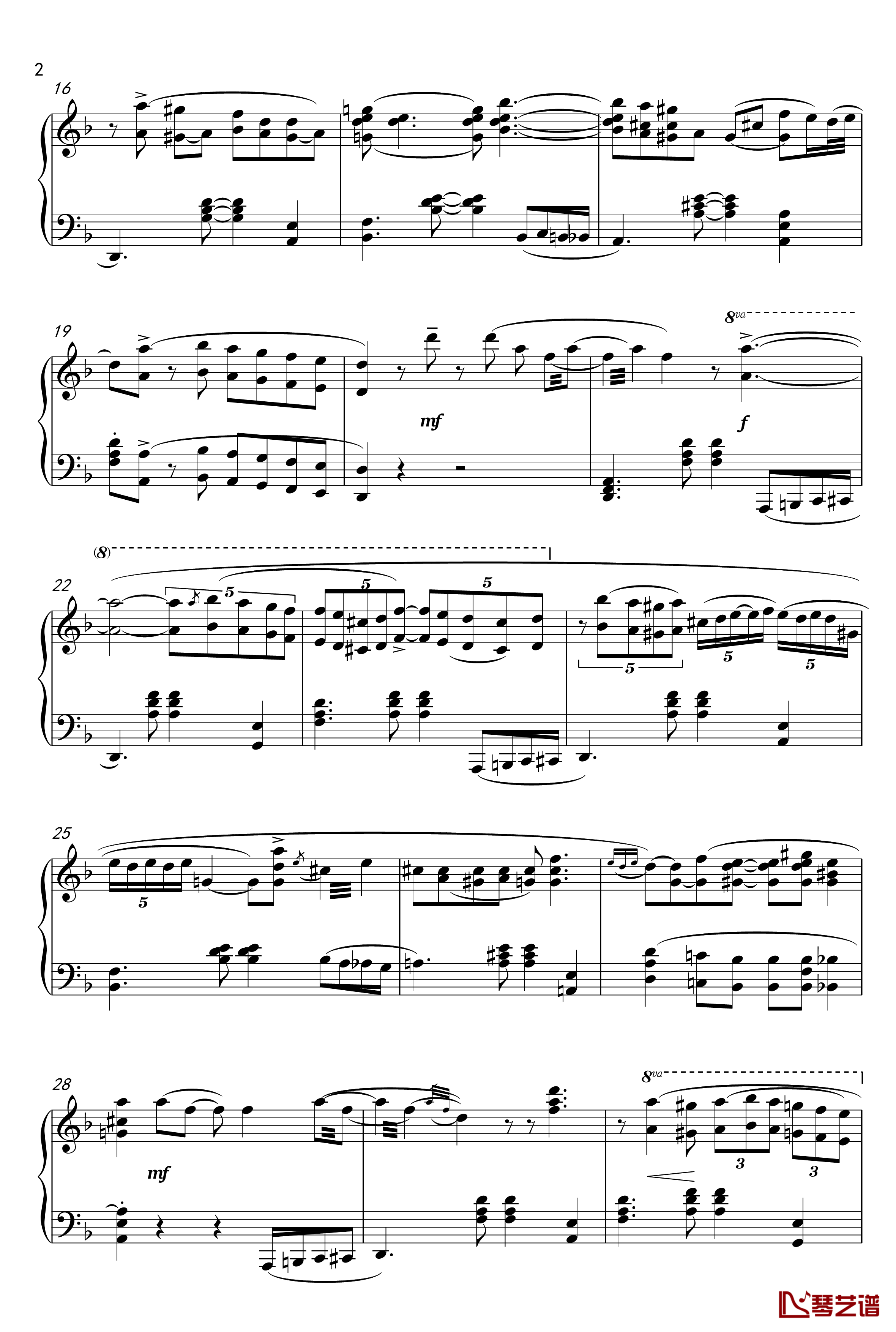 The Crave 1900版钢琴谱-原版-海上钢琴师