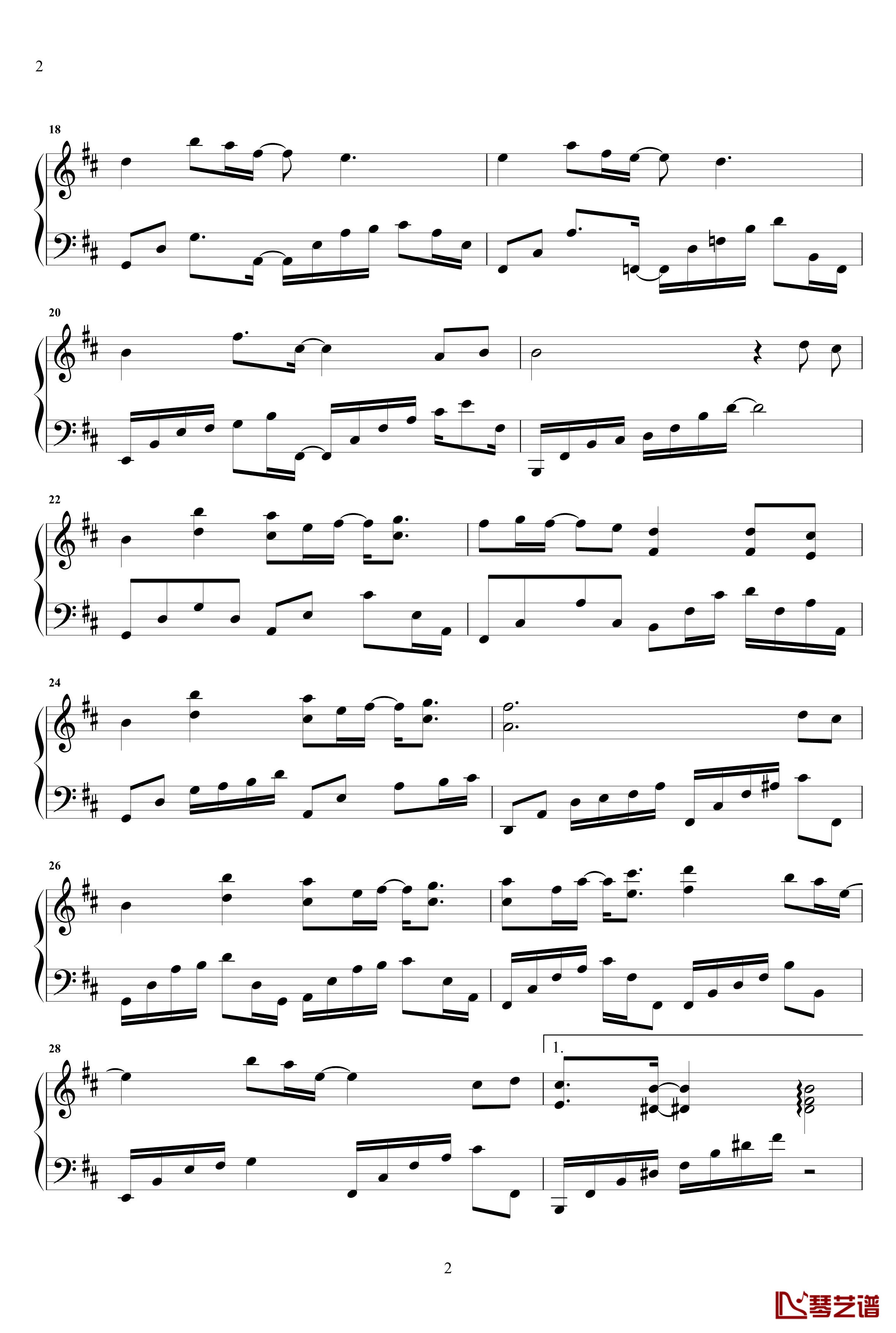 九张机钢琴谱-原声版-叶炫清
