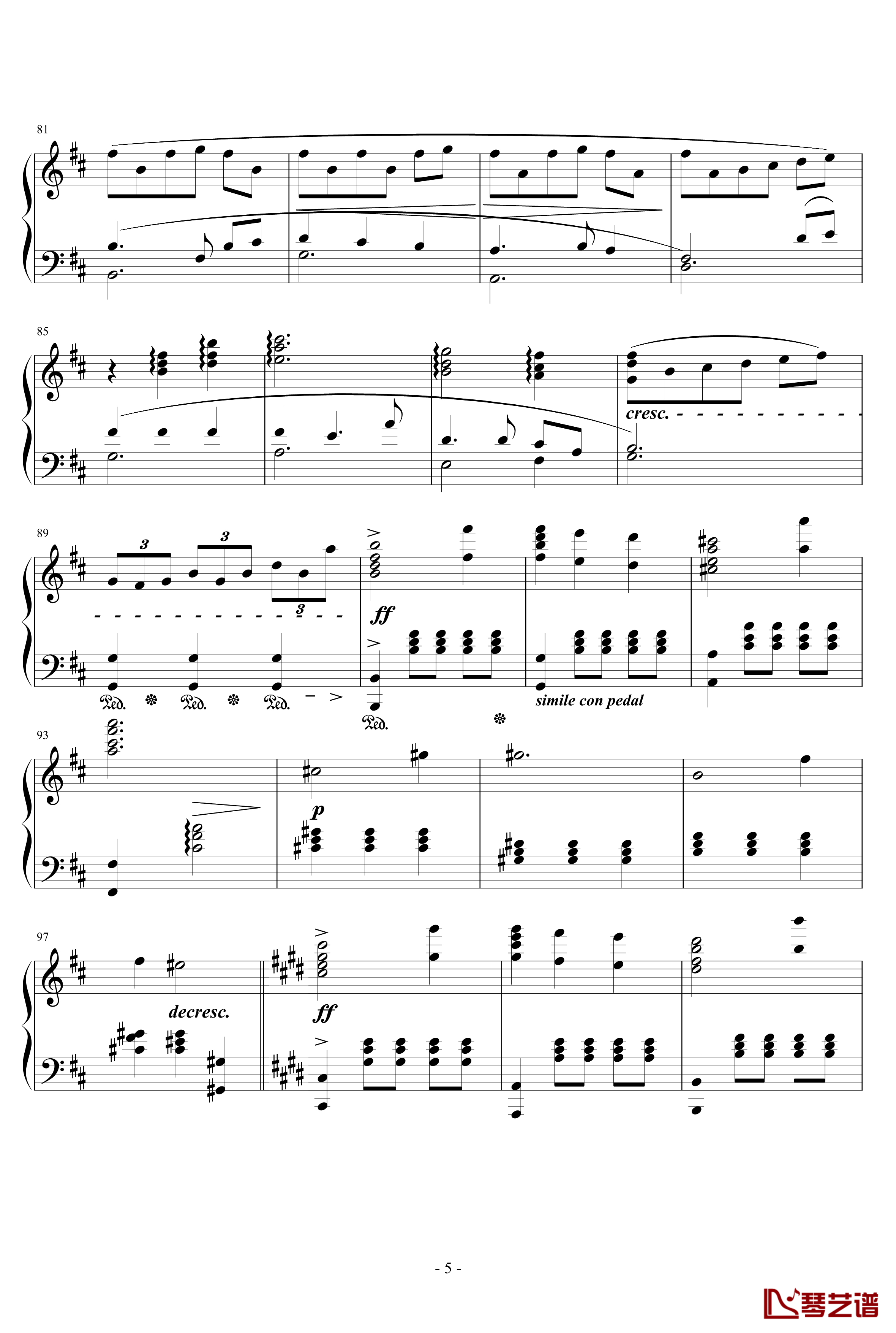 To Zanarkand钢琴谱-交响乐版-最终幻想