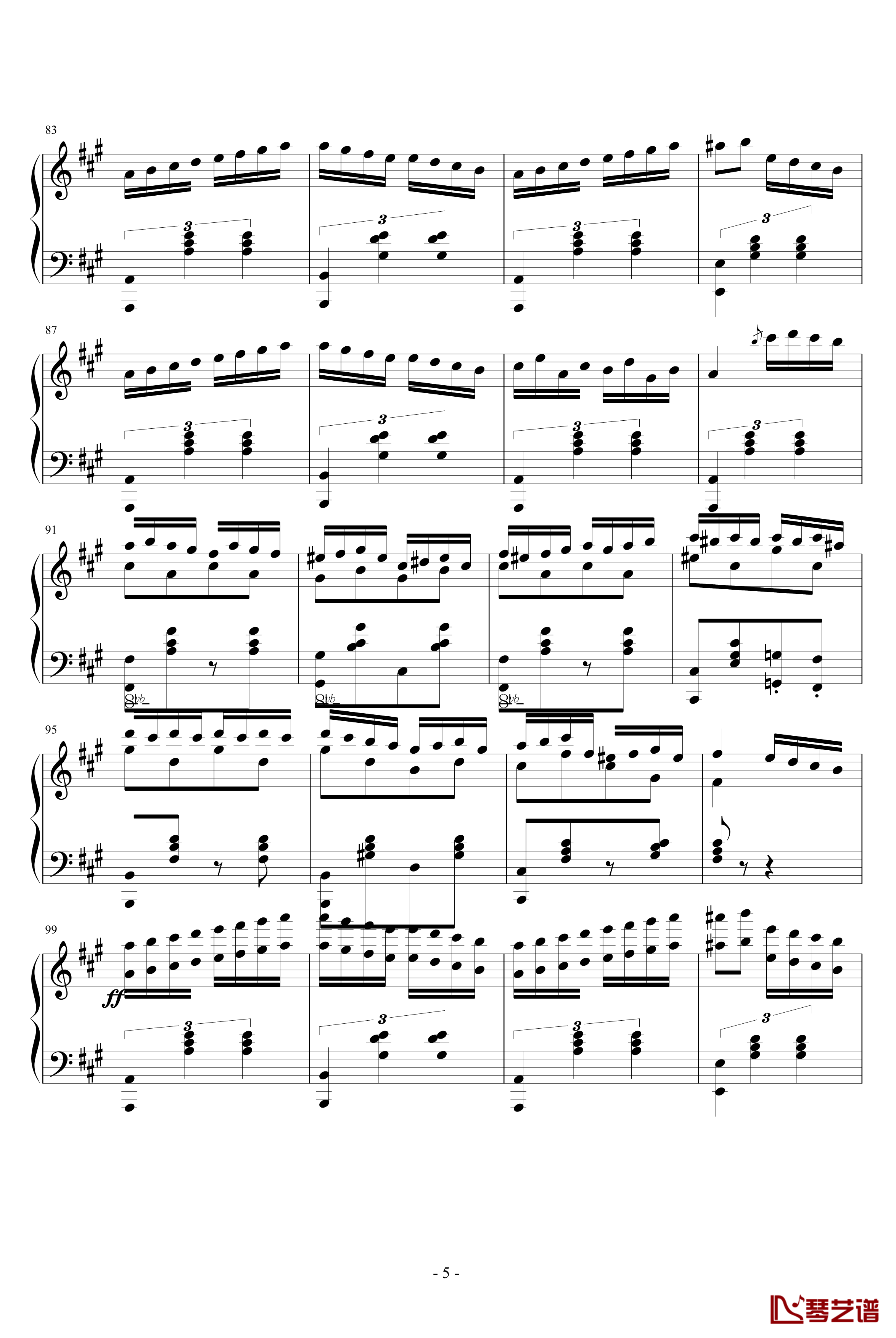 土耳其进行曲钢琴谱-爵士版-莫扎特
