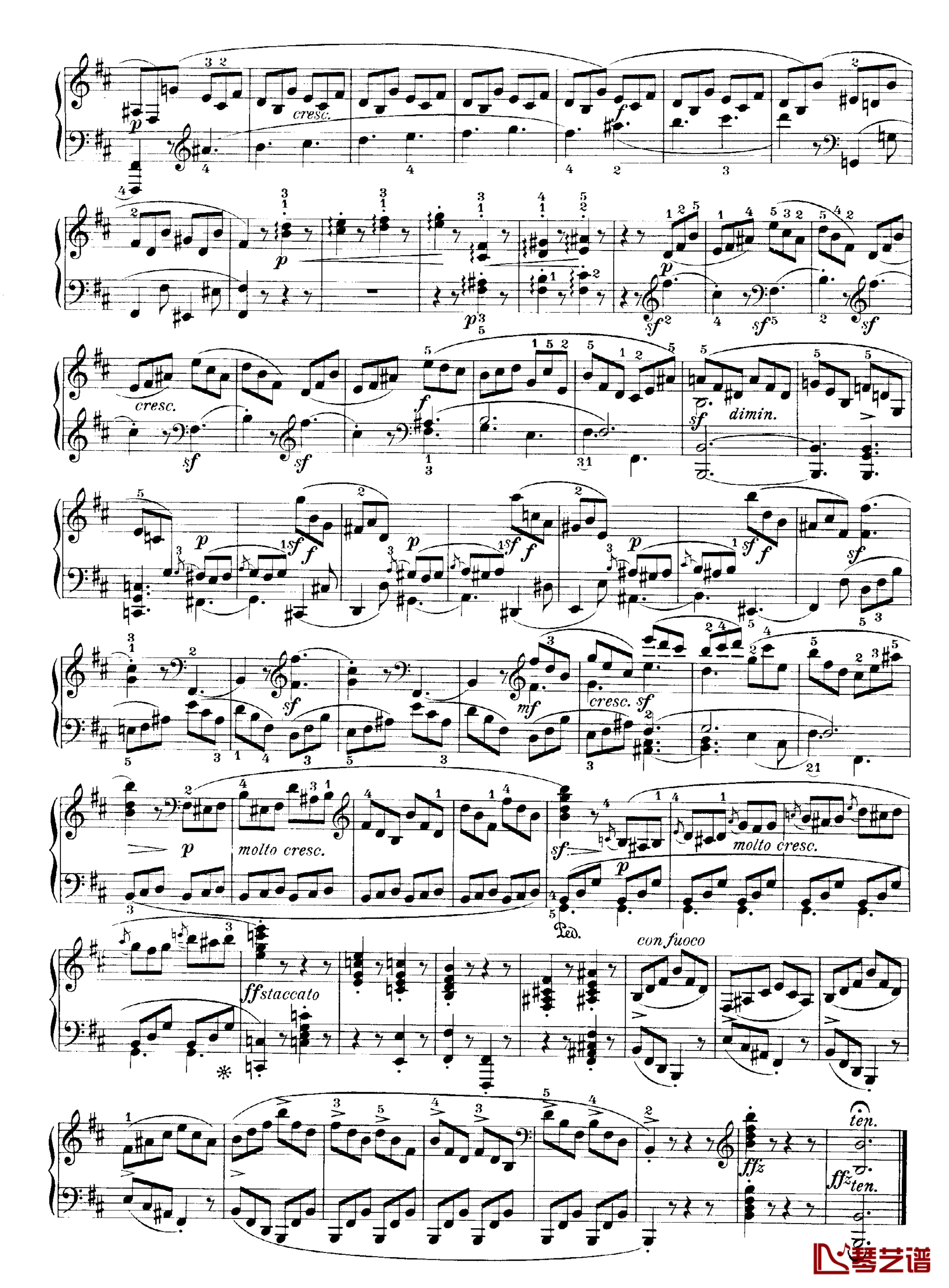 b小调钢琴奏鸣曲Op.40No.2钢琴谱-克莱门蒂