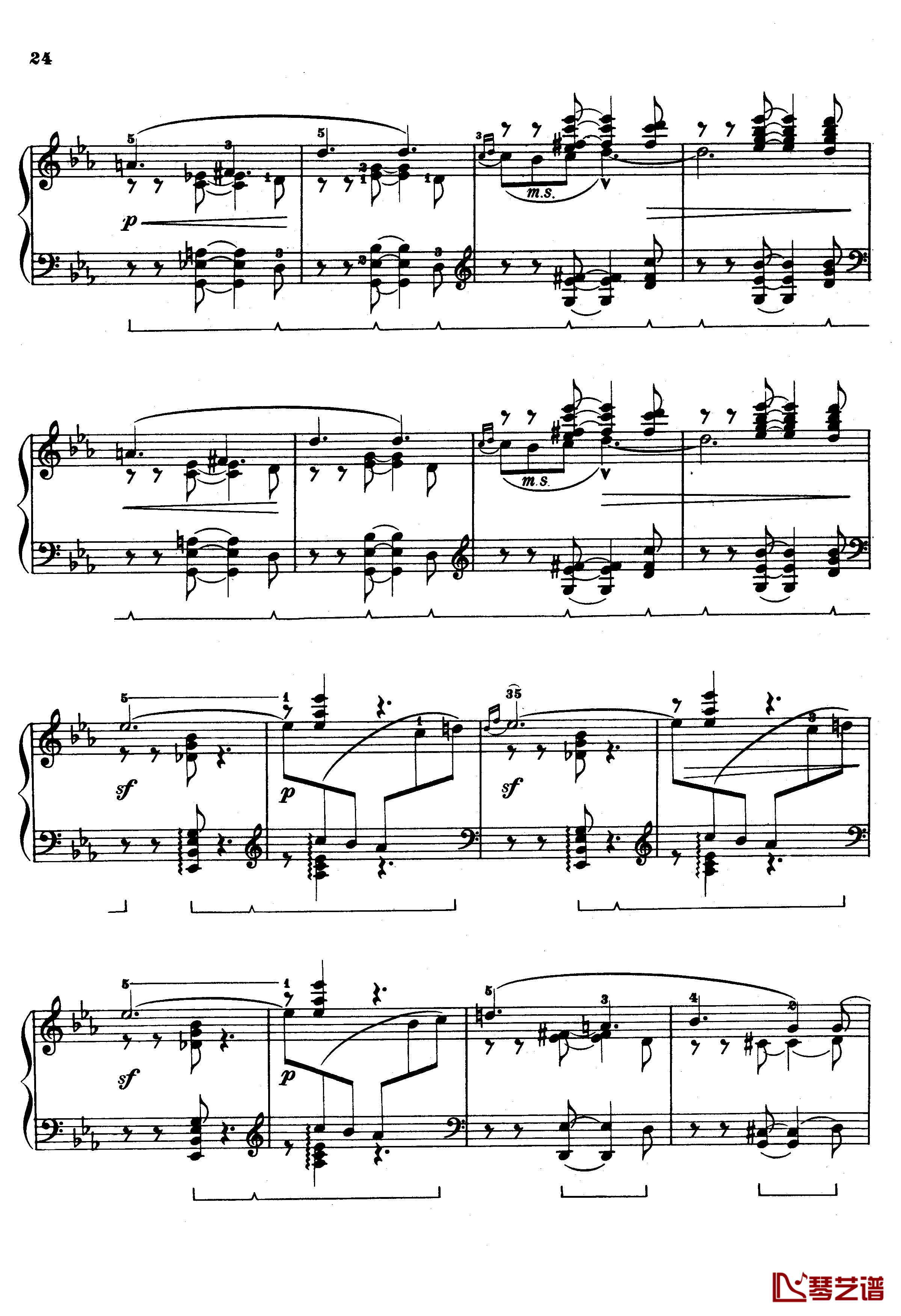 G大调船歌钢琴谱-鲁宾斯坦-安东·鲁宾斯坦