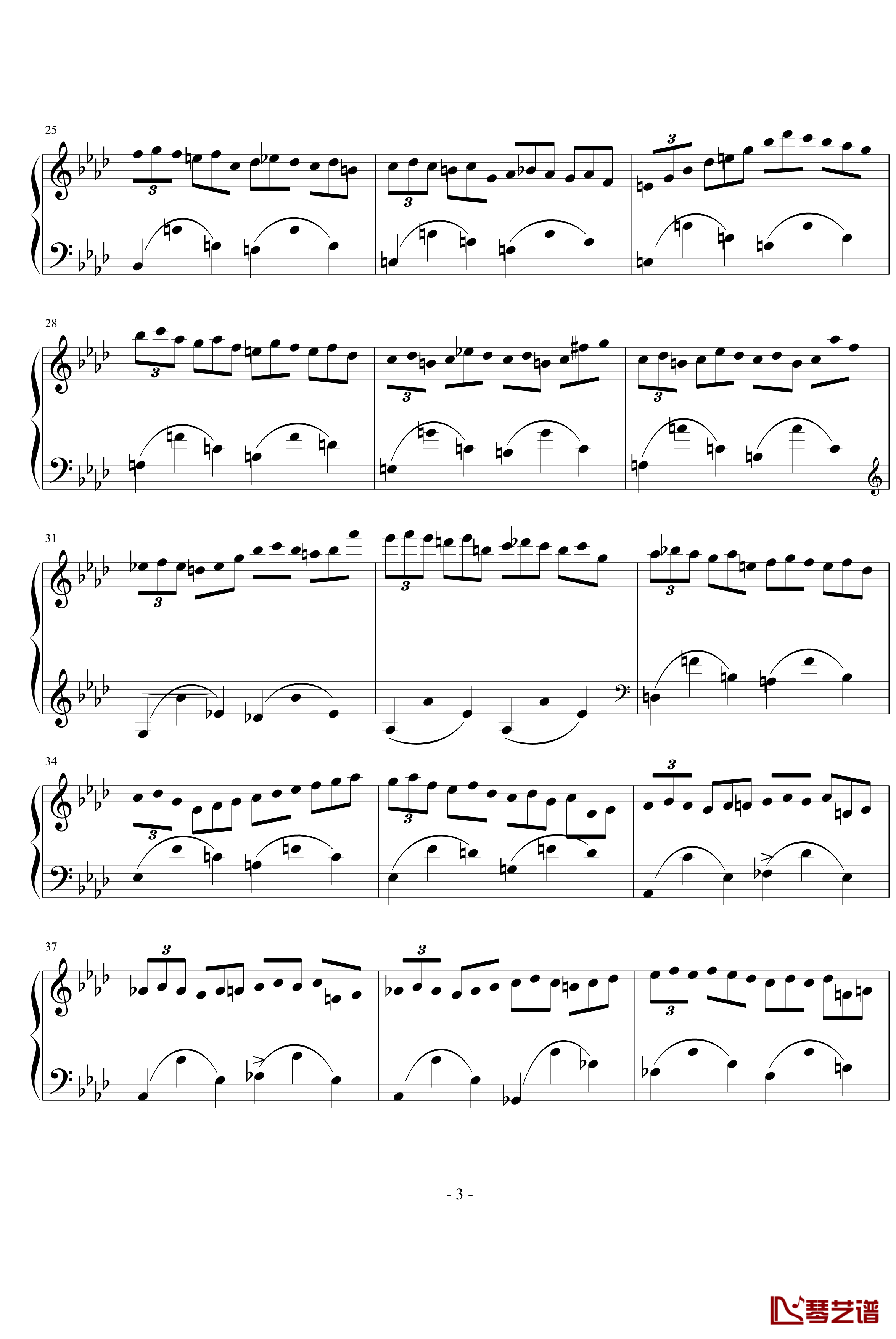 肖邦练习曲14钢琴谱-肖邦-chopin
