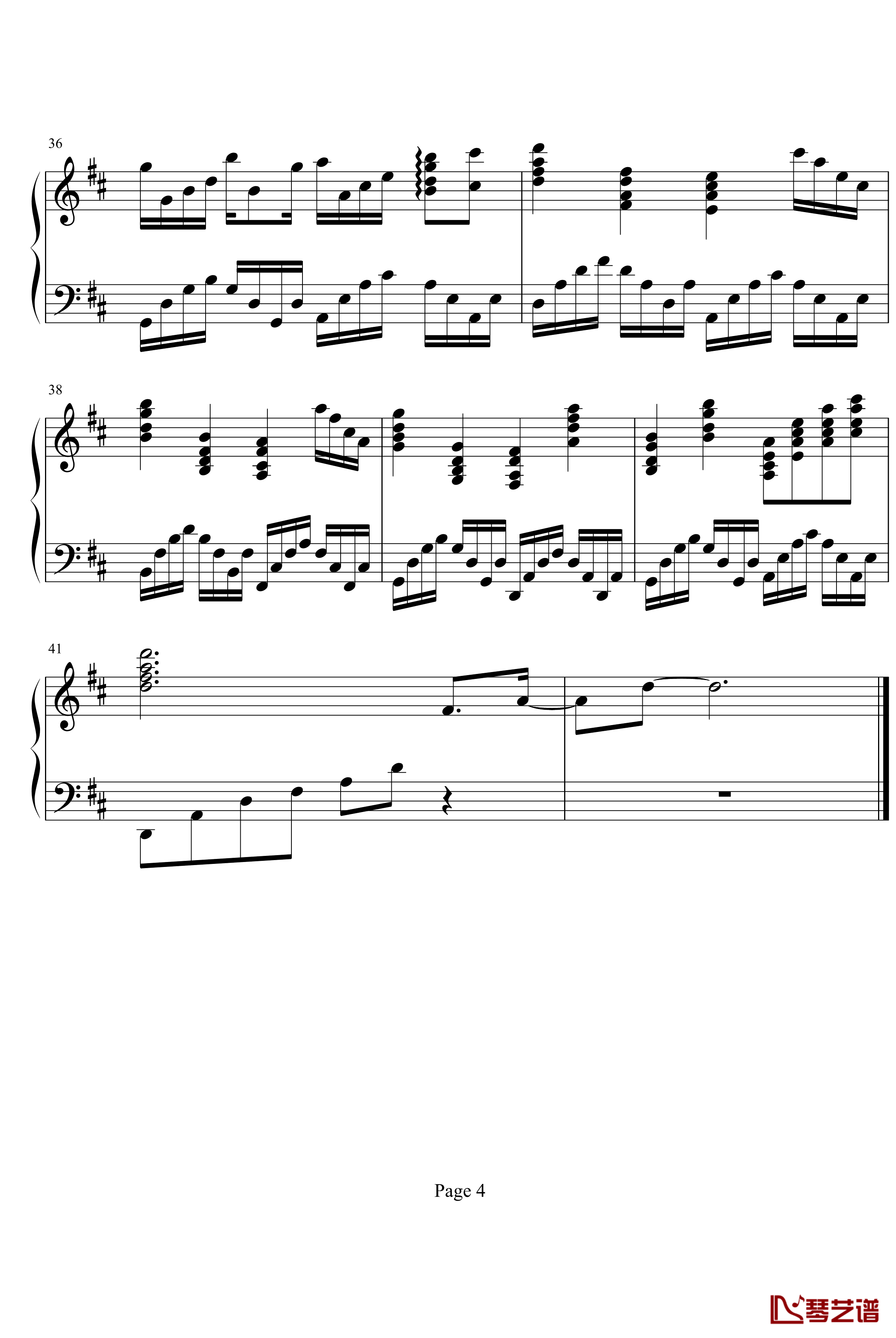 卡农钢琴谱-canon-帕赫贝尔-Pachelbel