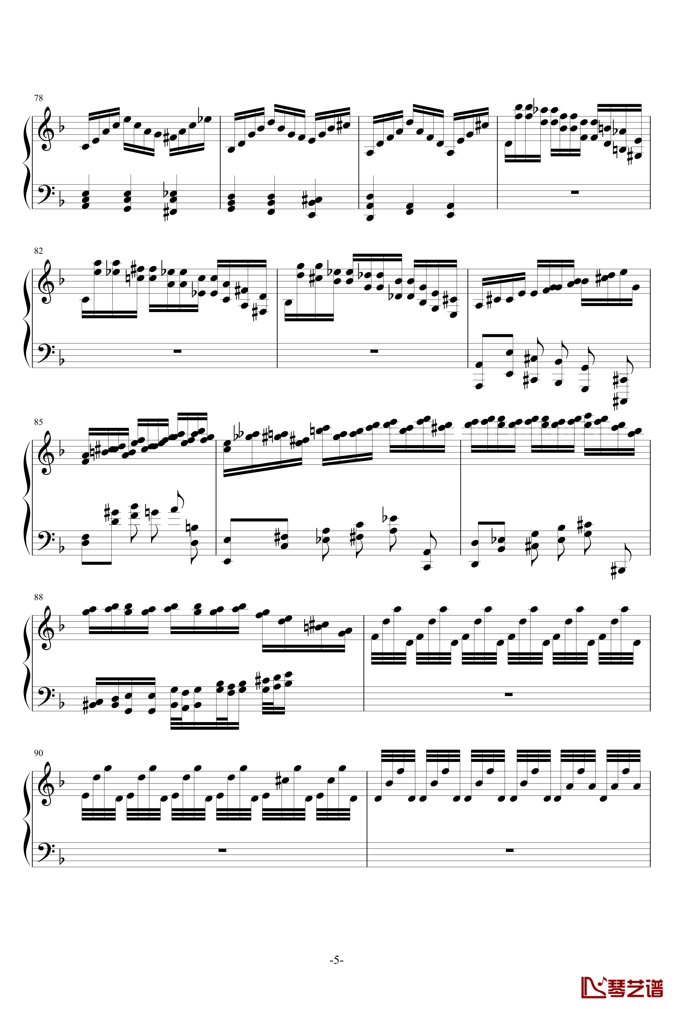 BWV.1004Chaconne改编钢琴谱-巴赫神作-P.E.Bach