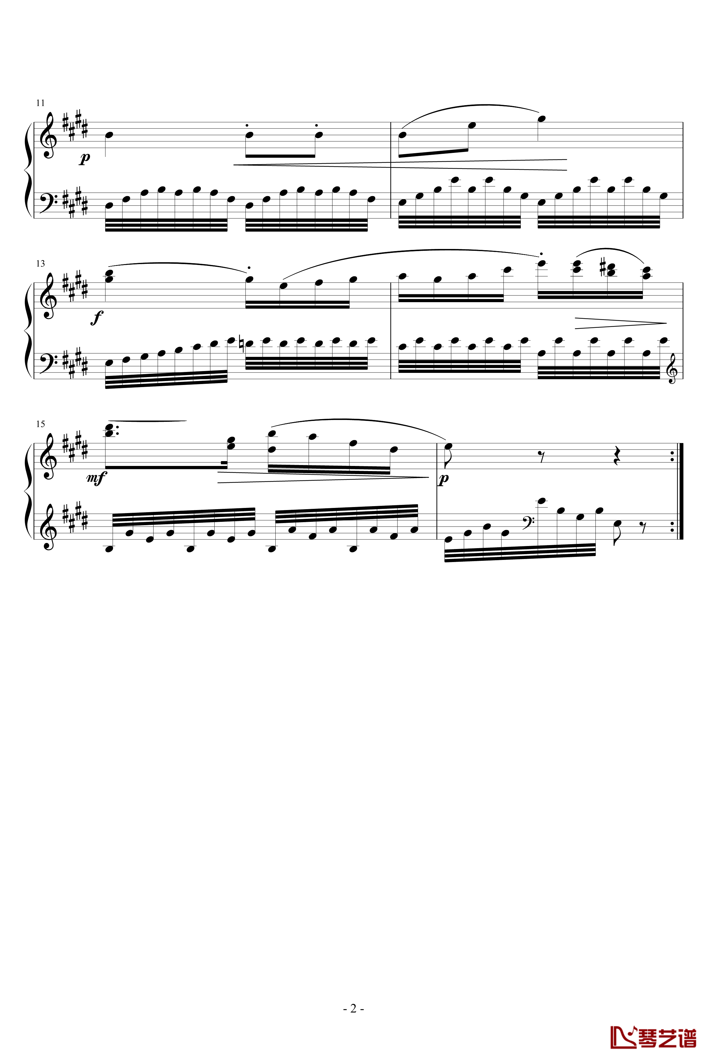 练习曲钢琴谱-未知分类