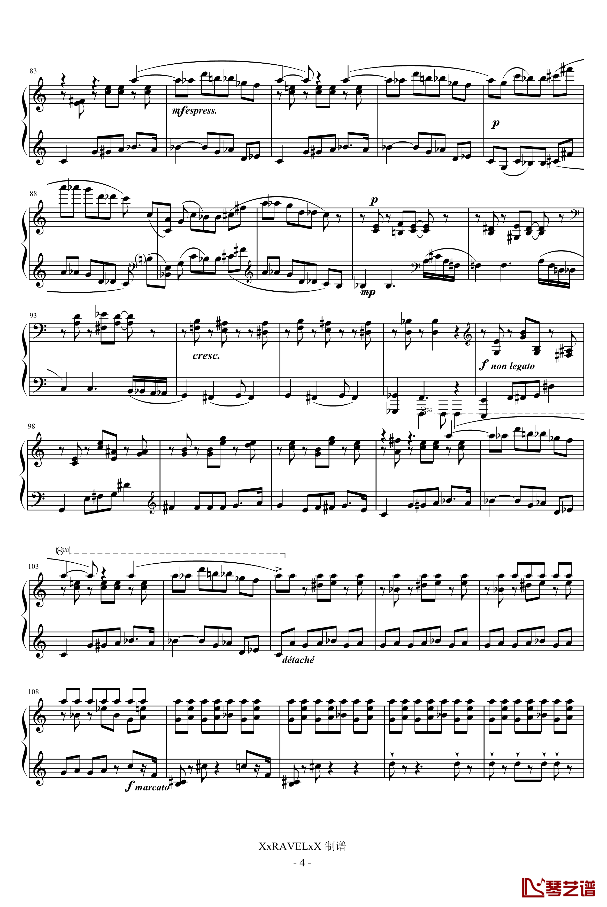 第七钢琴奏鸣曲钢琴谱-第三乐章-普罗科非耶夫