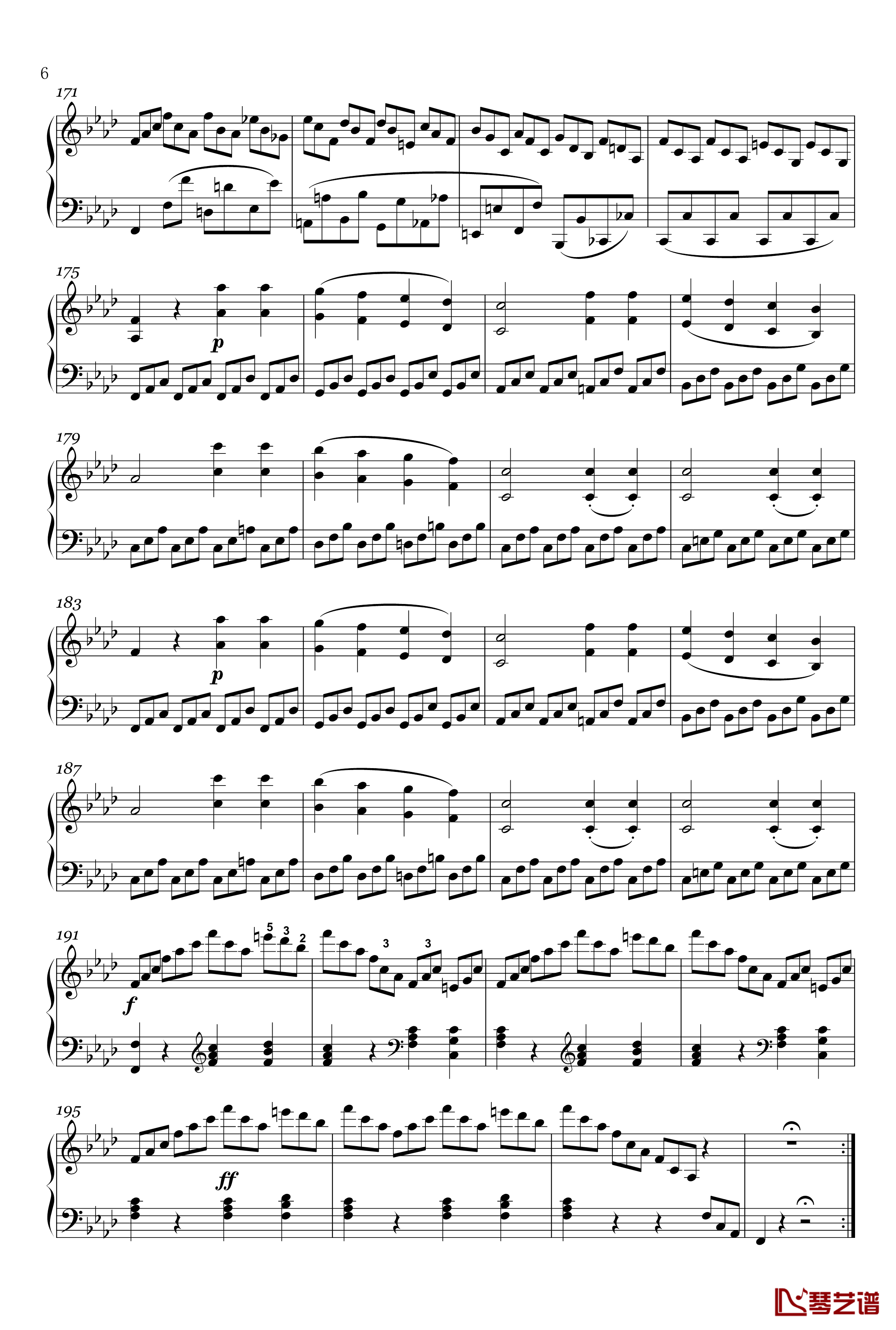 奏鸣曲钢琴谱-op-2-1-第四乐章-贝多芬-beethoven