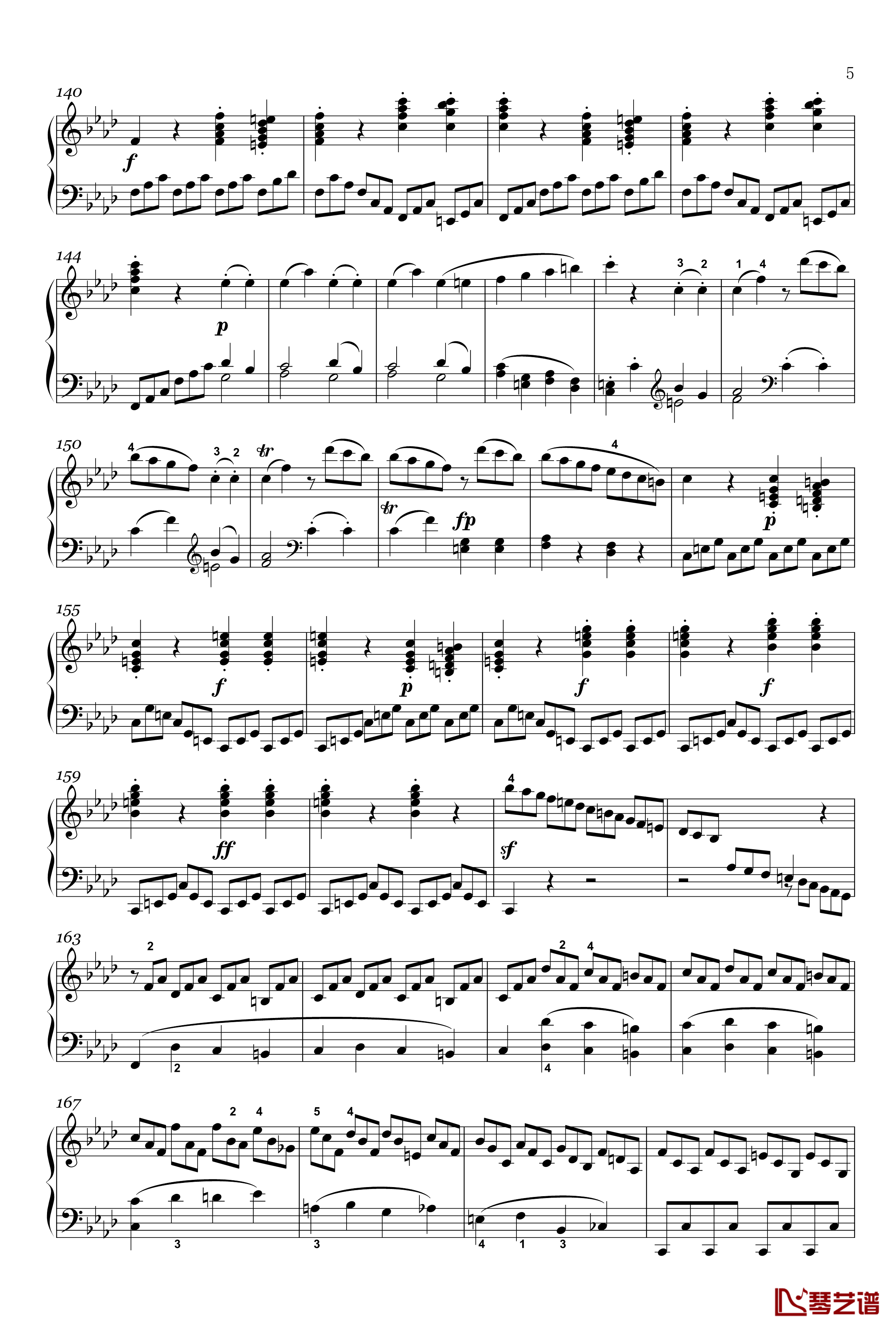 奏鸣曲钢琴谱-op-2-1-第四乐章-贝多芬-beethoven