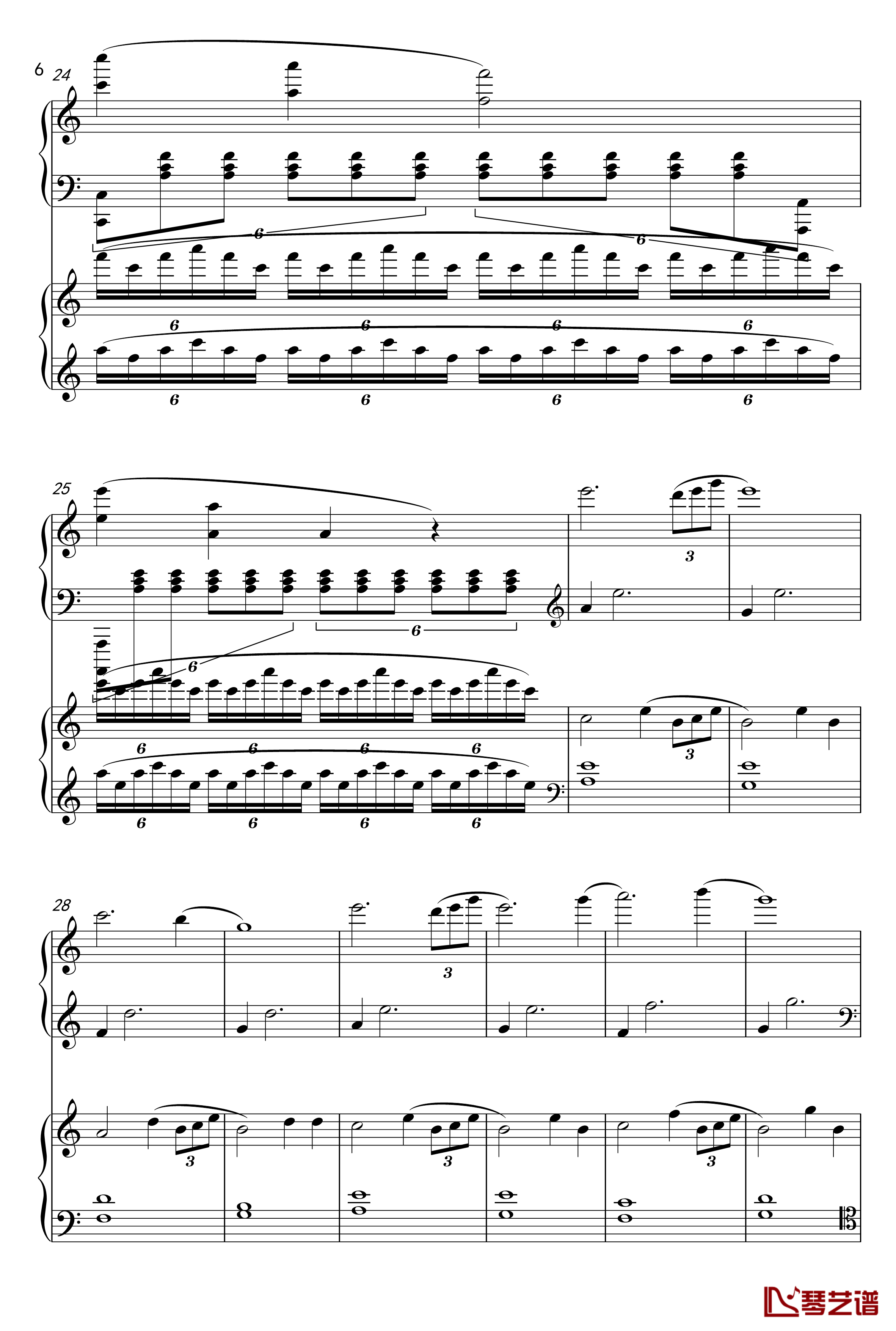 Piano 16钢琴谱-FangDong
