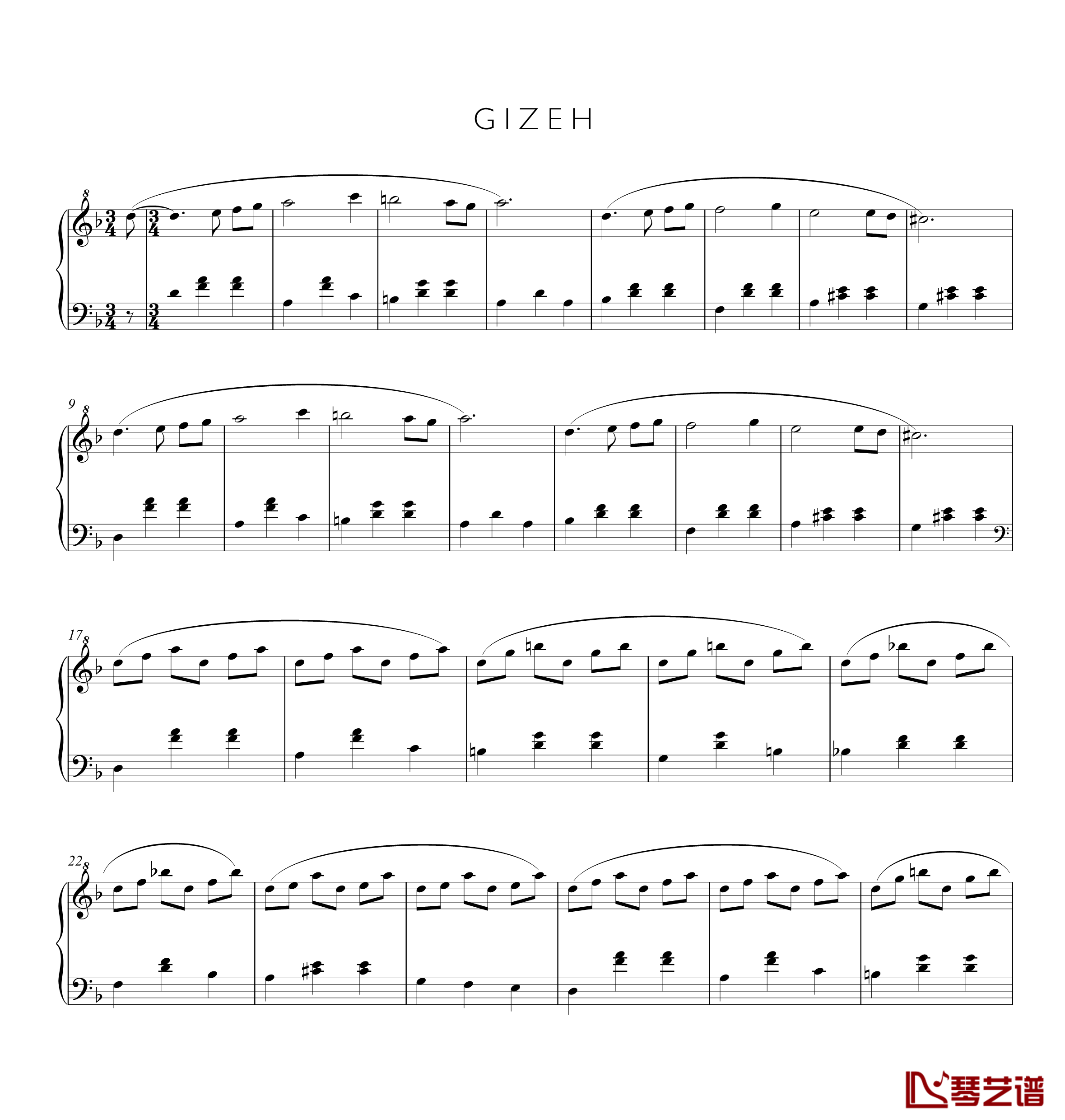 Gizeh钢琴谱-Oscar Schuster