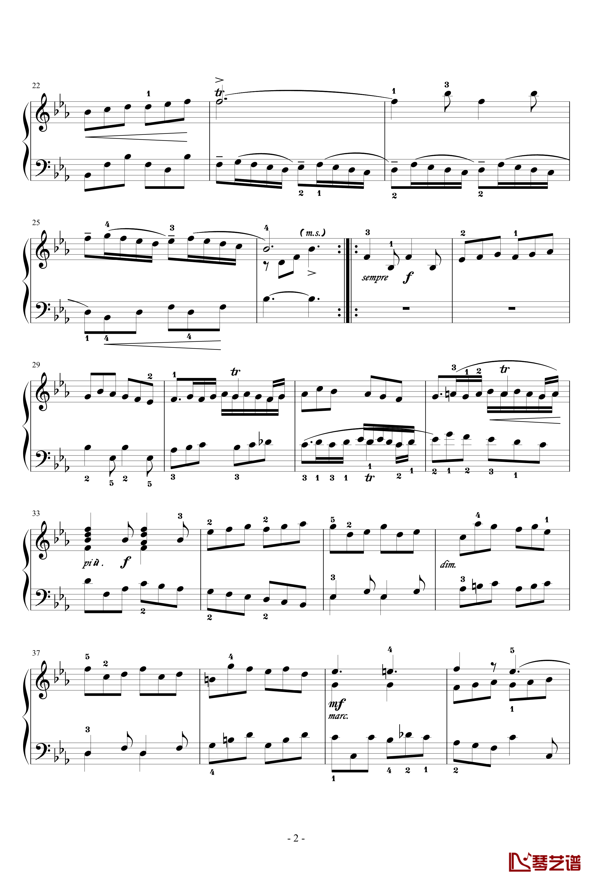 基格钢琴谱-法国组曲四No.6-奥芬巴赫