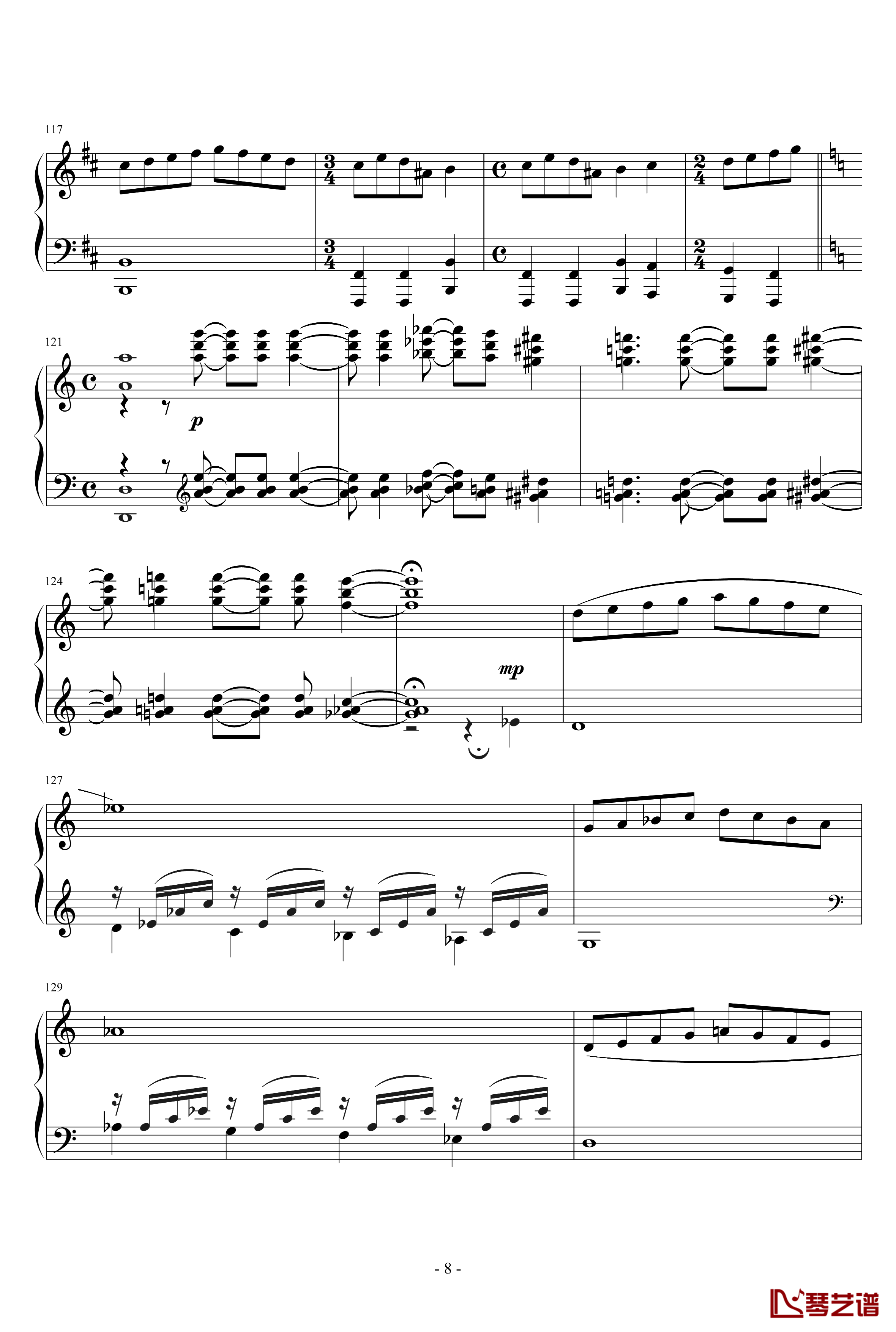 最终幻想9最后的BOSS钢琴谱-BGM-最终幻想