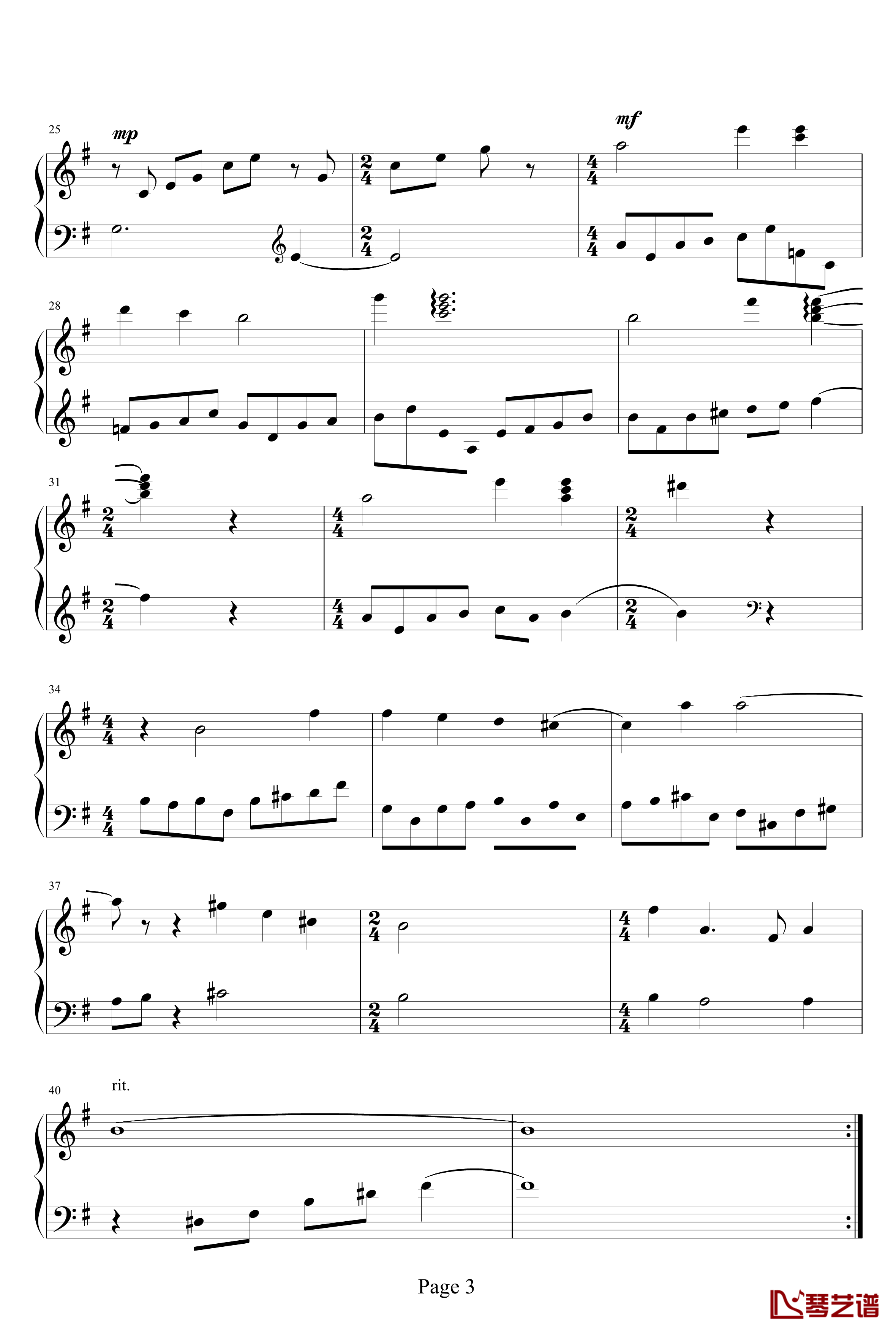 最终幻想10开场曲钢琴谱-官方版-最终幻想