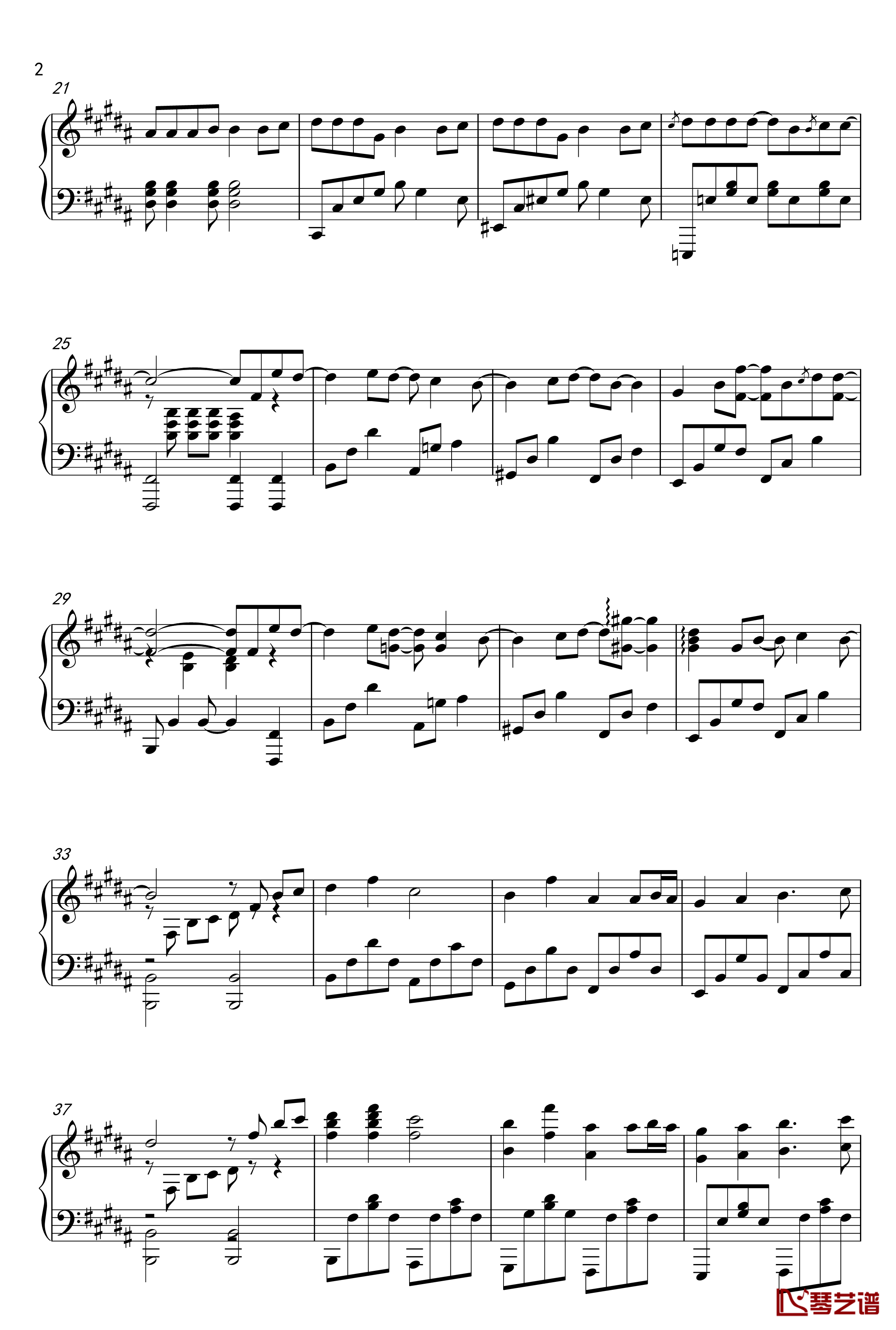 告白气球钢琴谱-完美演奏版-周杰伦