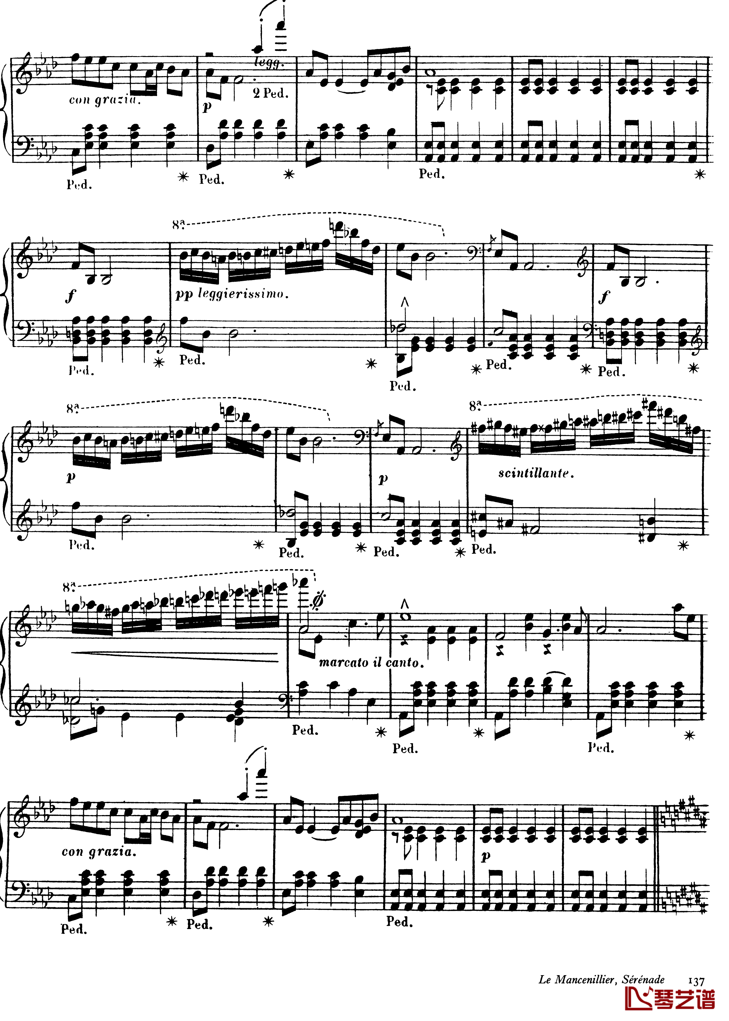 西印度小夜曲 Op.11钢琴谱-戈特沙尔克