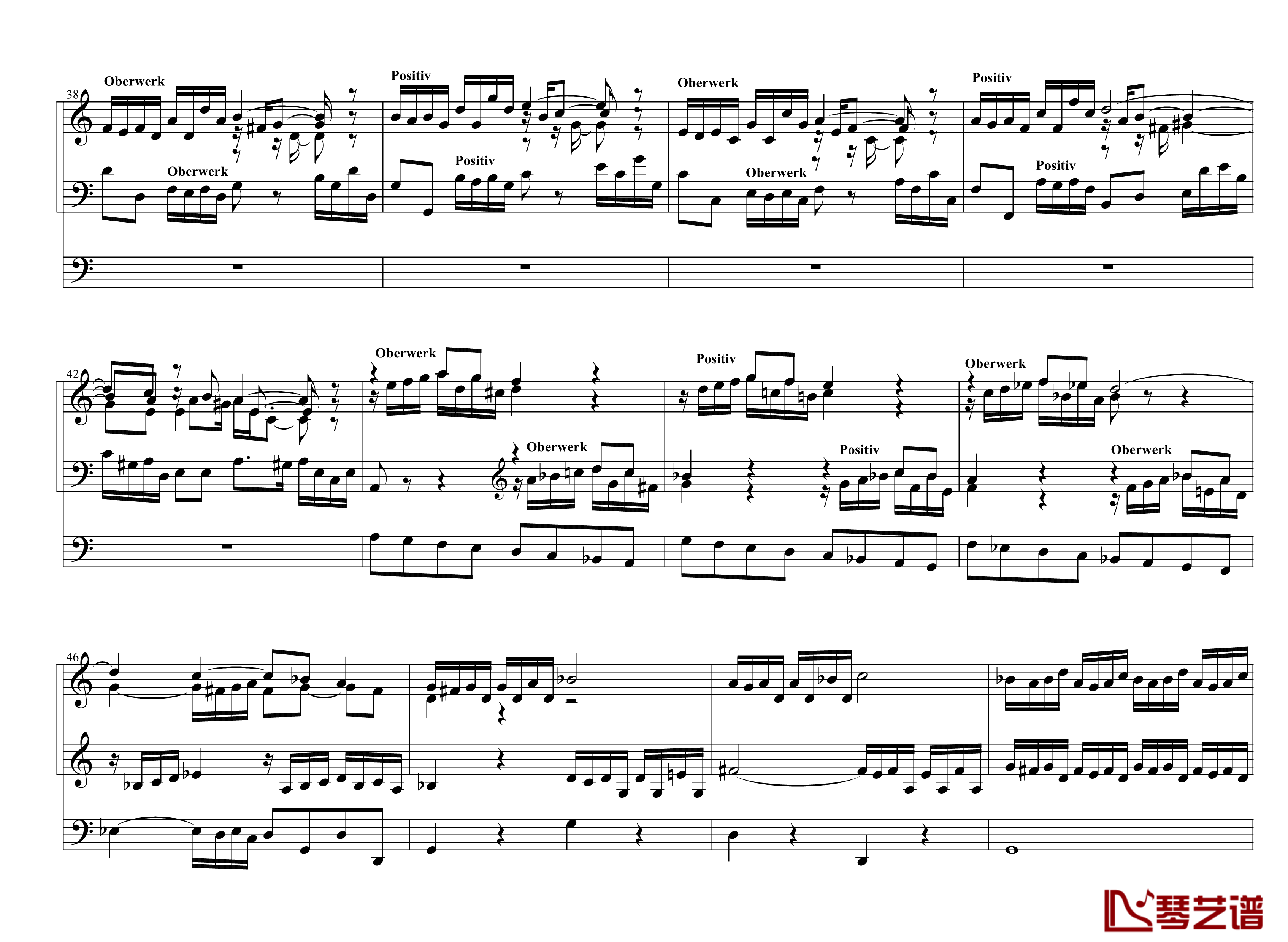 d小调托卡塔  BWV538钢琴谱-巴赫-P.E.Bach