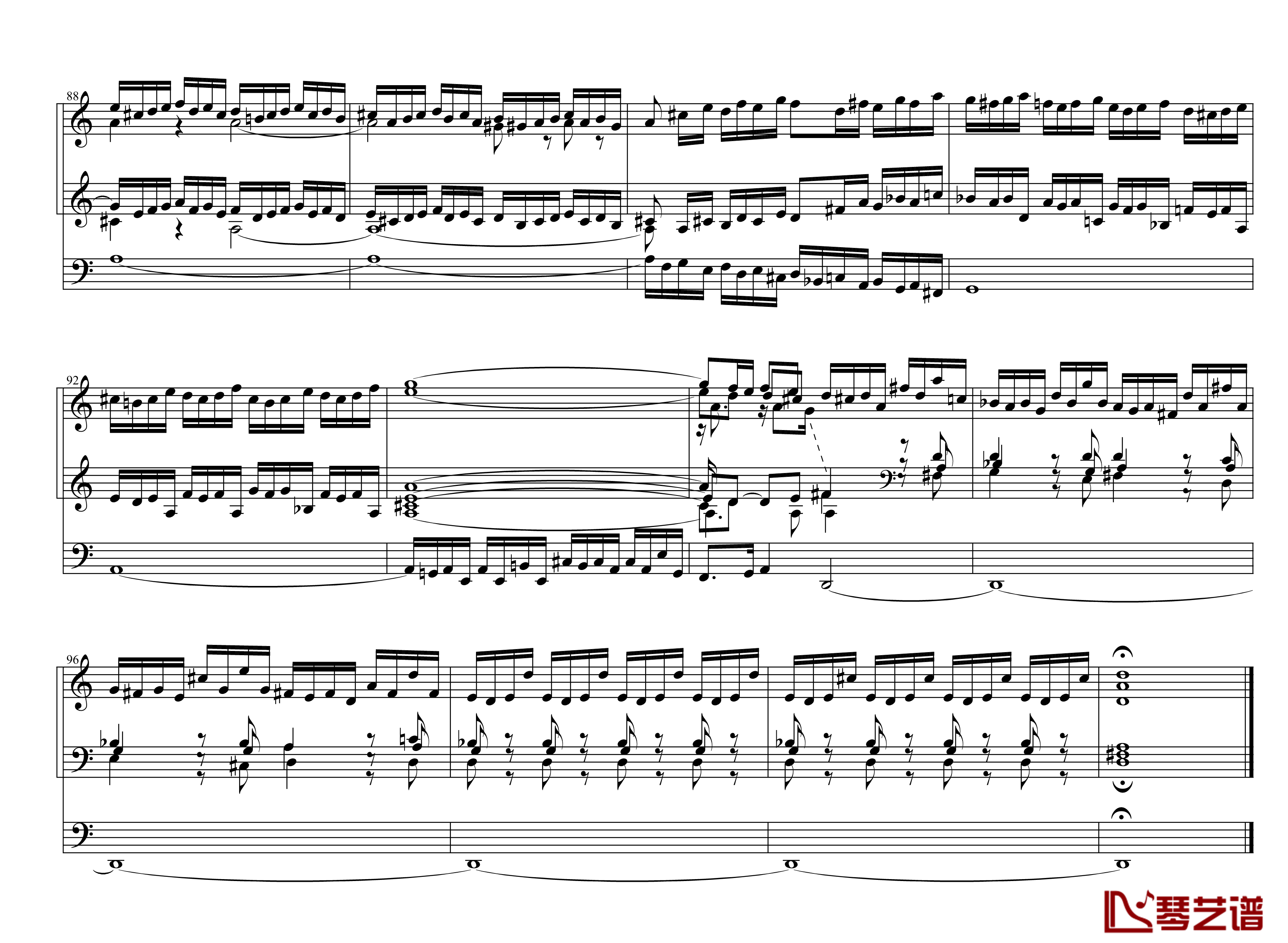 d小调托卡塔  BWV538钢琴谱-巴赫-P.E.Bach