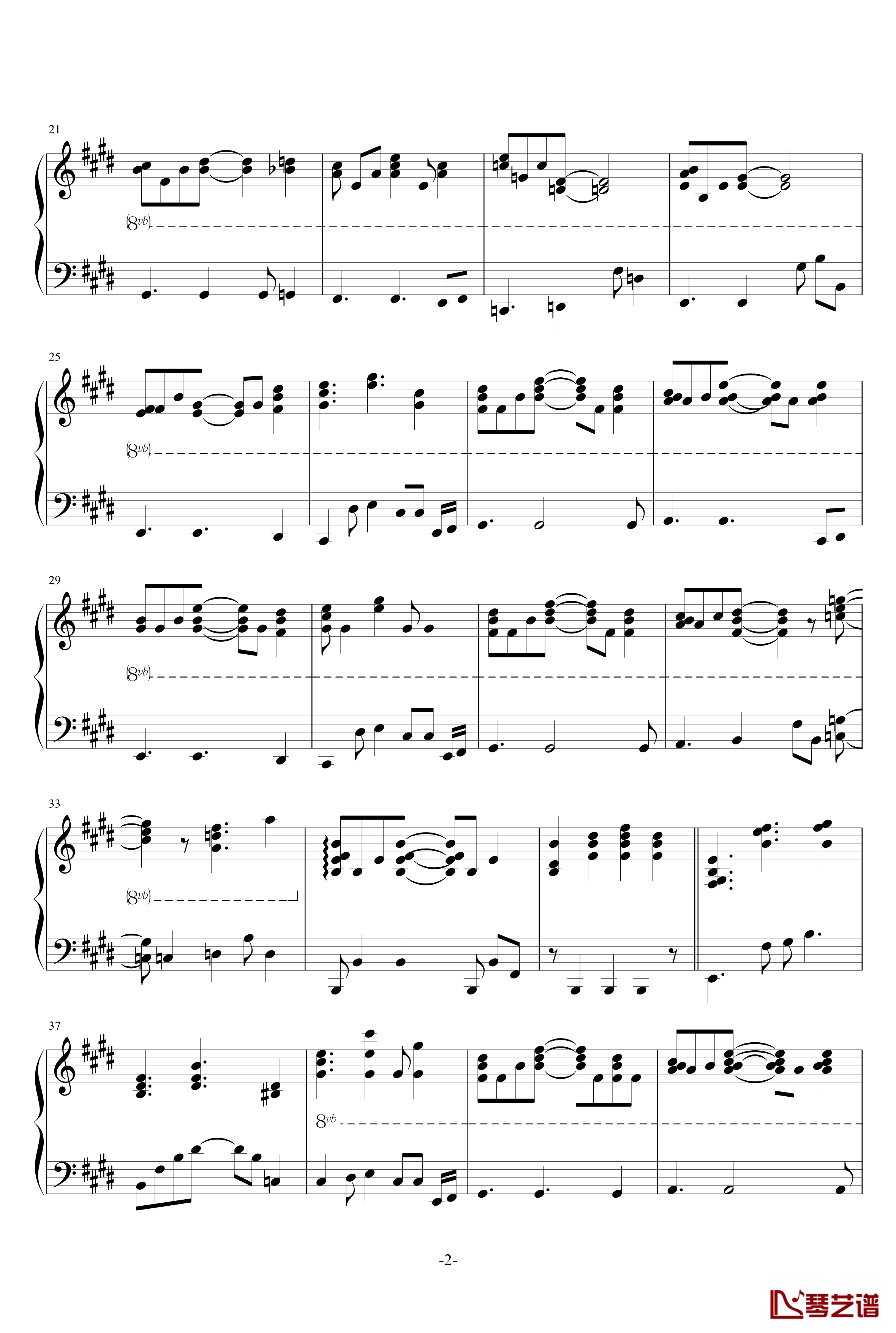 Butterfly ピアノ Ver.钢琴谱-Instrumental-和田光司