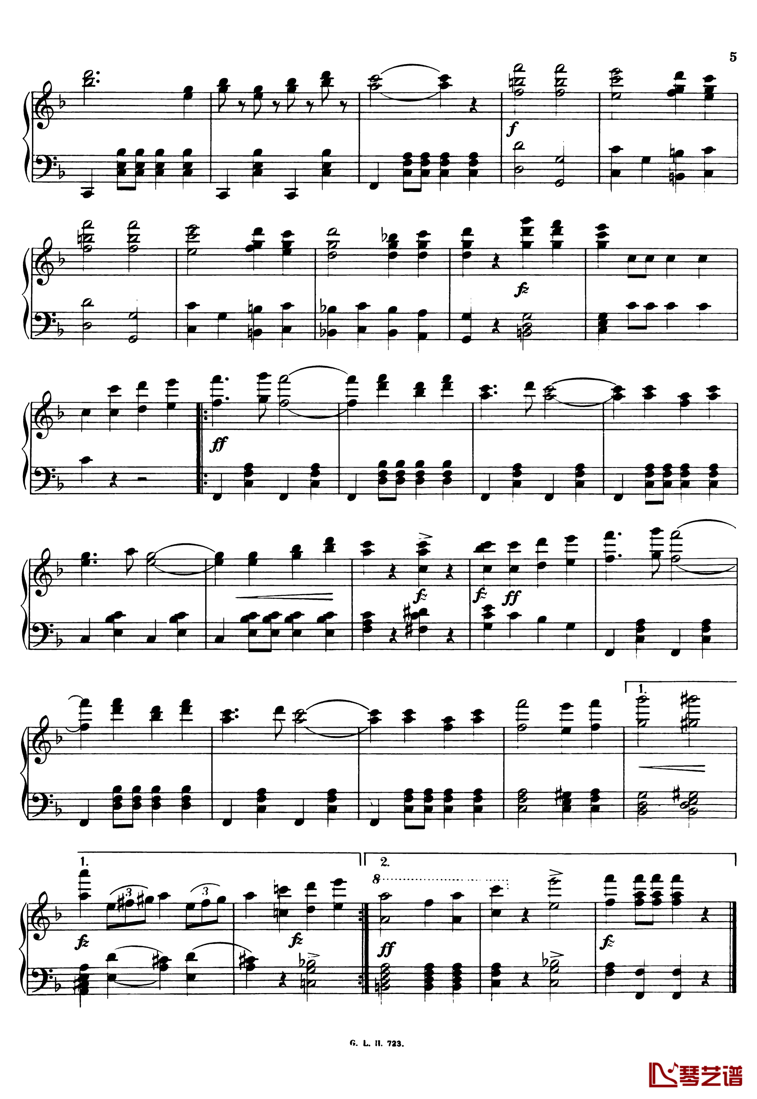 祝您健康进行曲  Op.456钢琴谱-小约翰施特劳斯