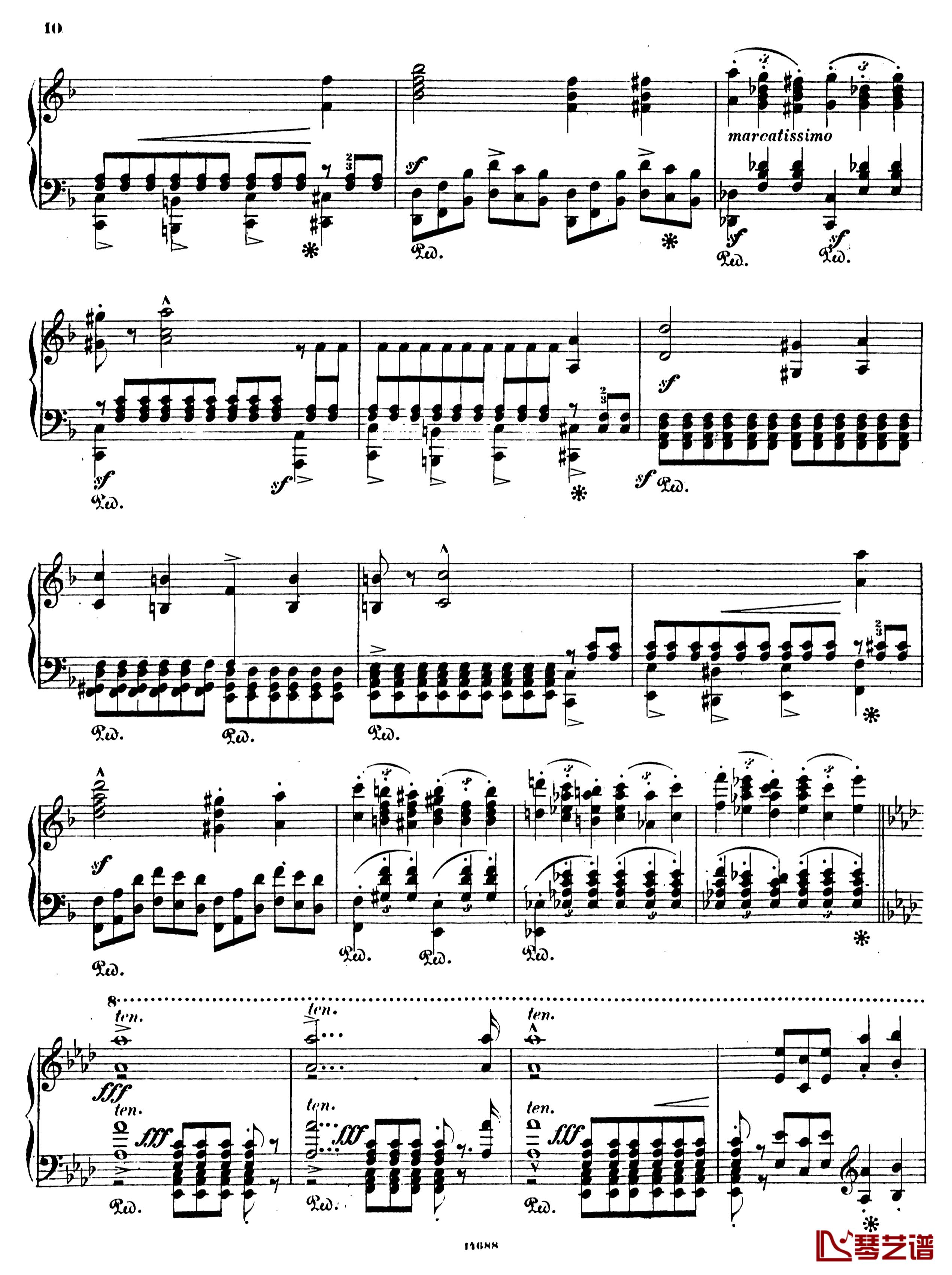 塔索的丧葬凯旋S.517钢琴谱-李斯特