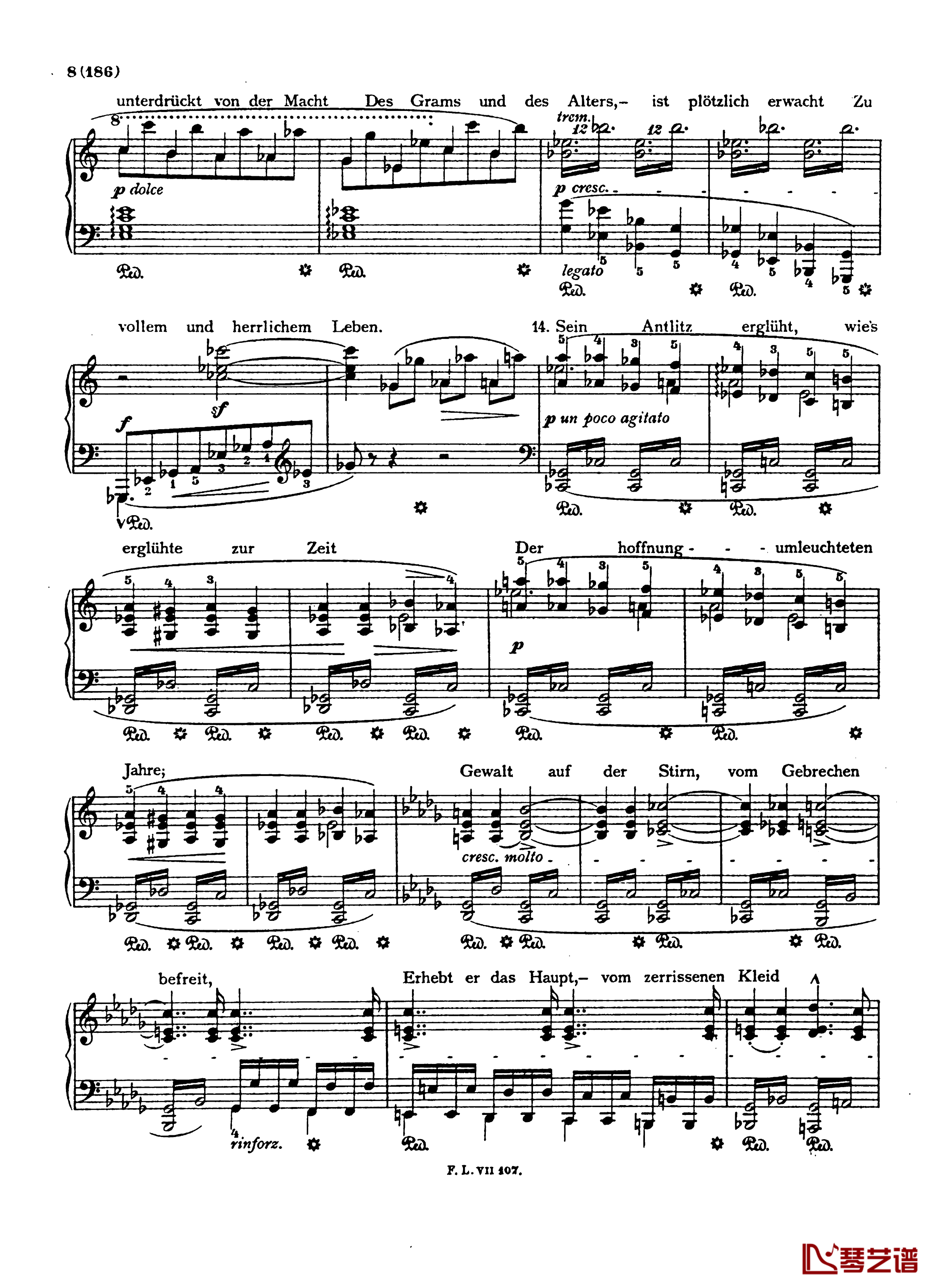  盲人歌手S.350钢琴谱-配乐诗朗诵-李斯特