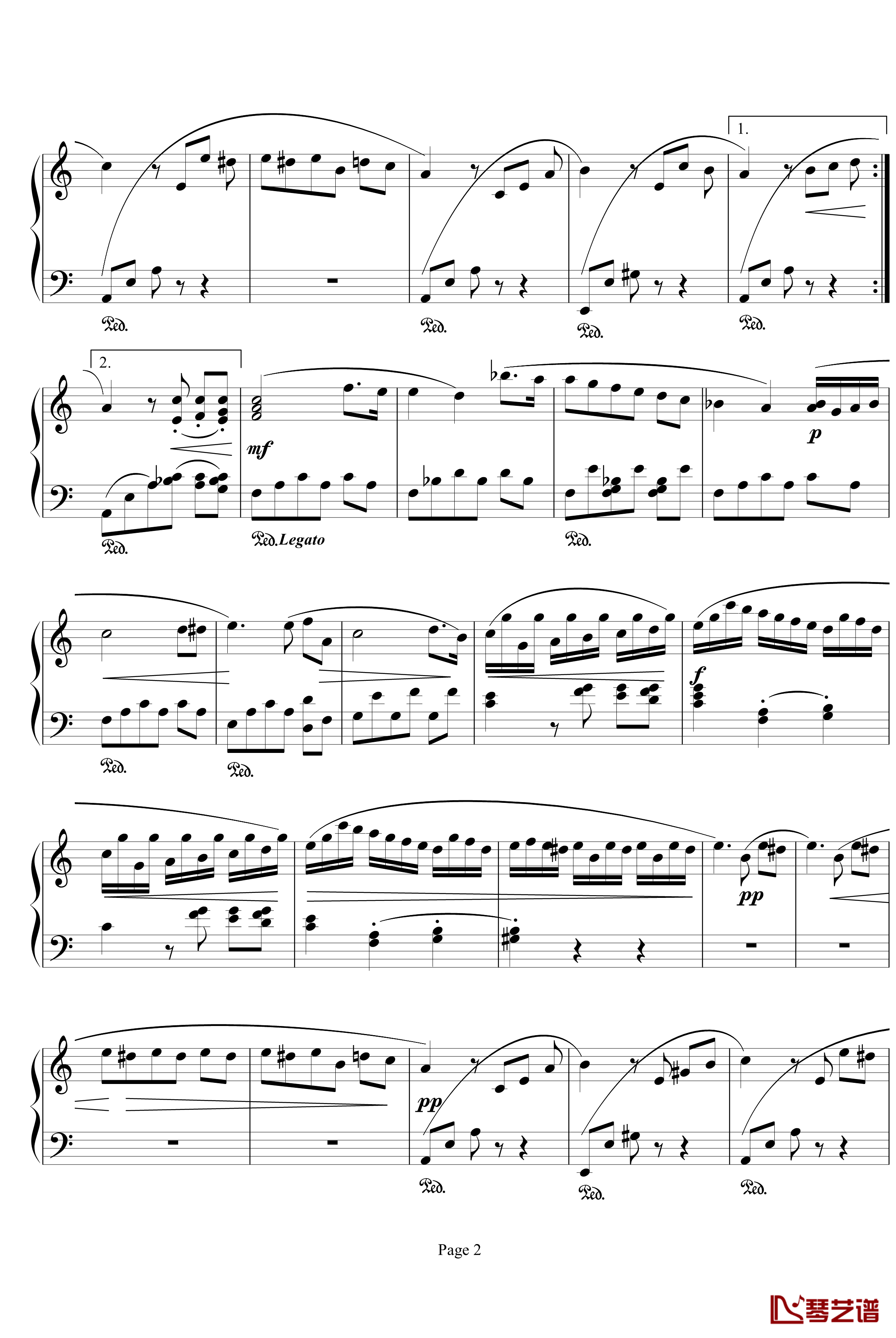 Fur Elise钢琴谱-agnesng版-贝多芬-beethoven