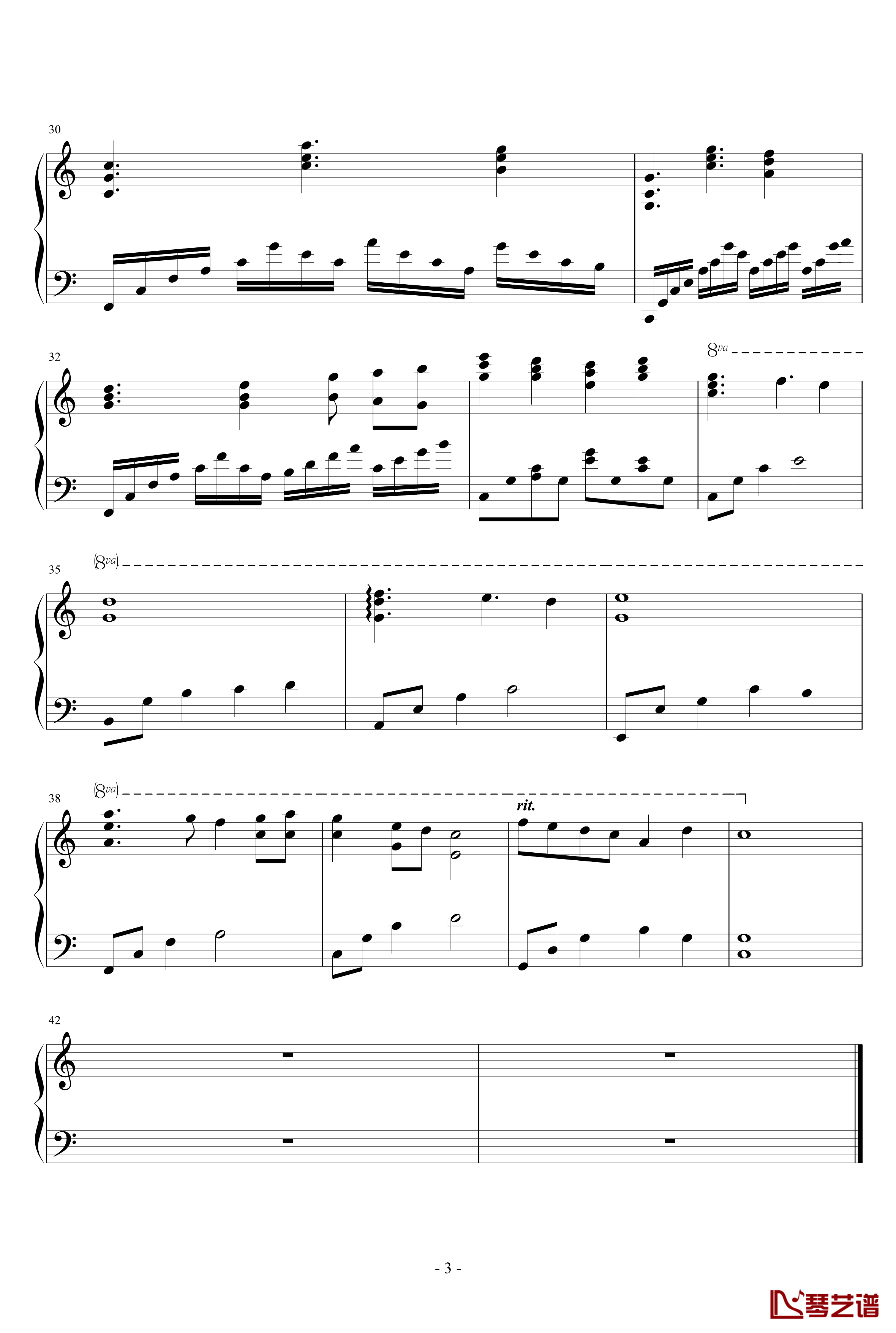 秋瞑钢琴谱-Dor
