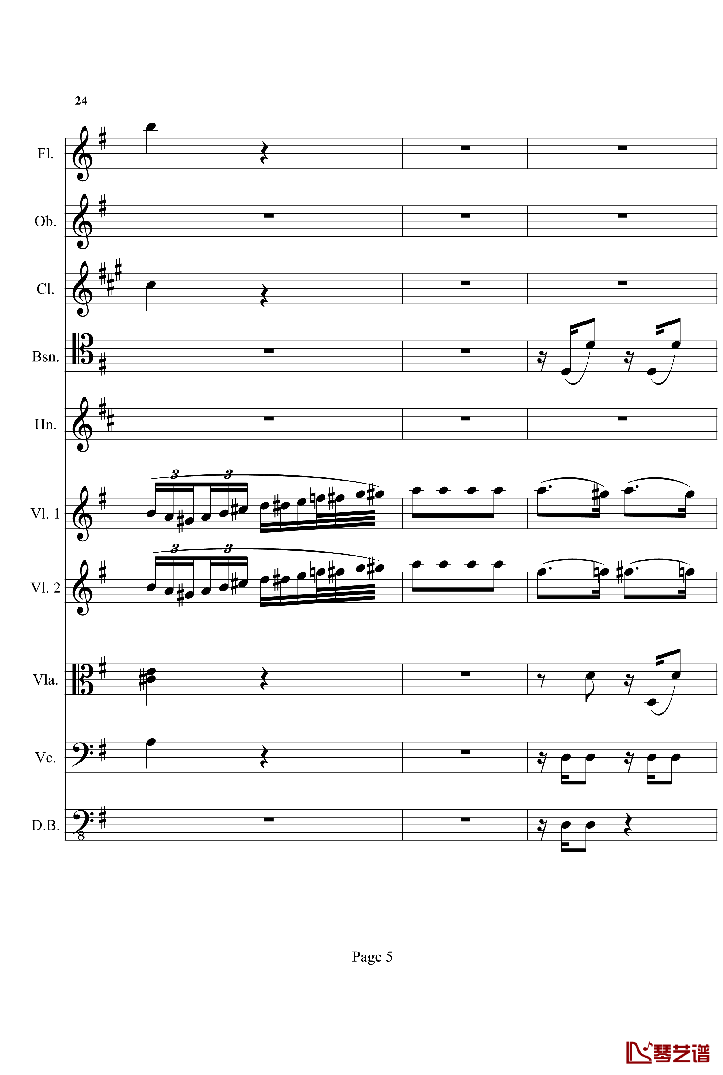 奏鸣曲之交响钢琴谱- 第十首-Ⅰ-贝多芬-beethoven