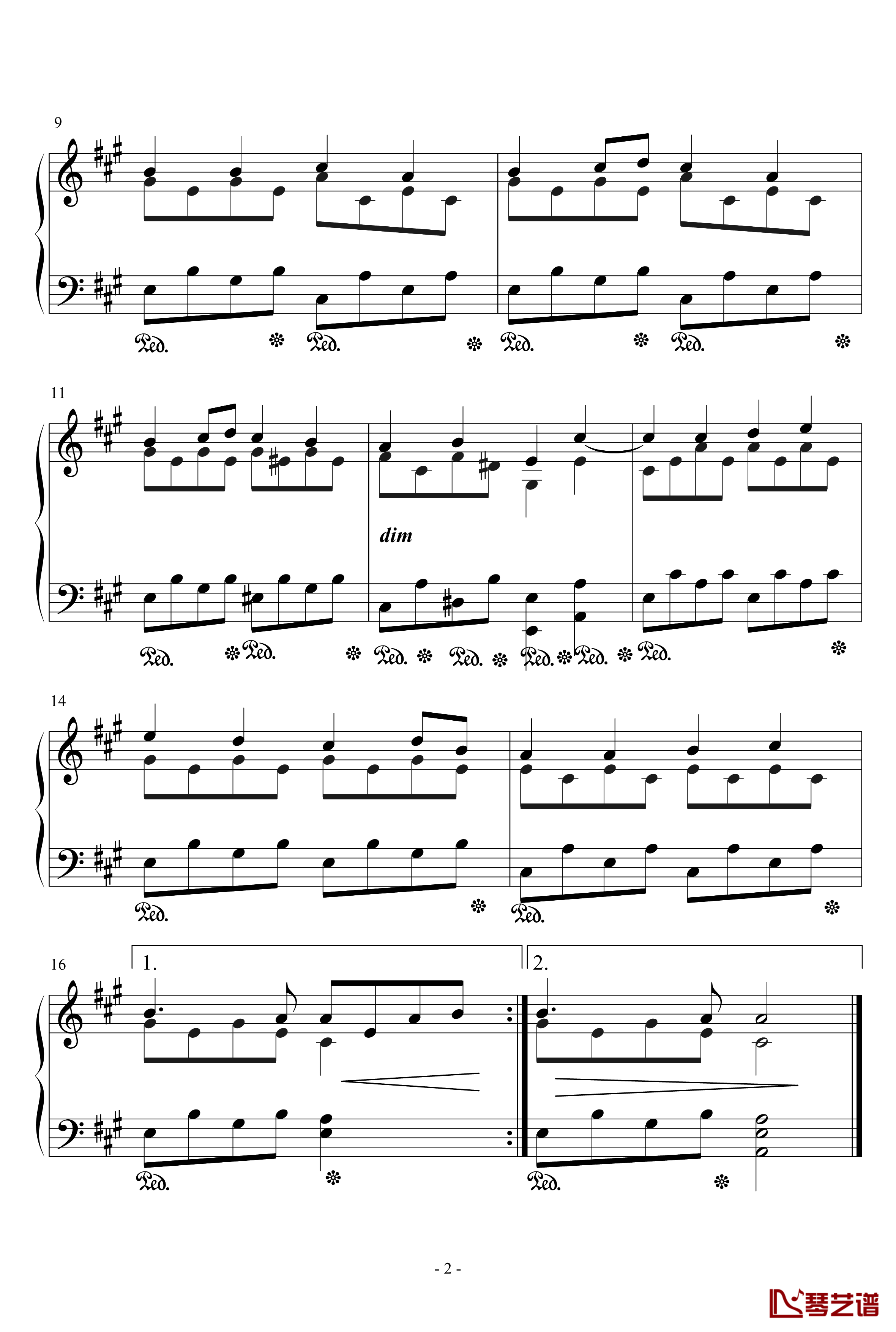 欢乐颂钢琴谱-歌颂神圣版-贝多芬-beethoven