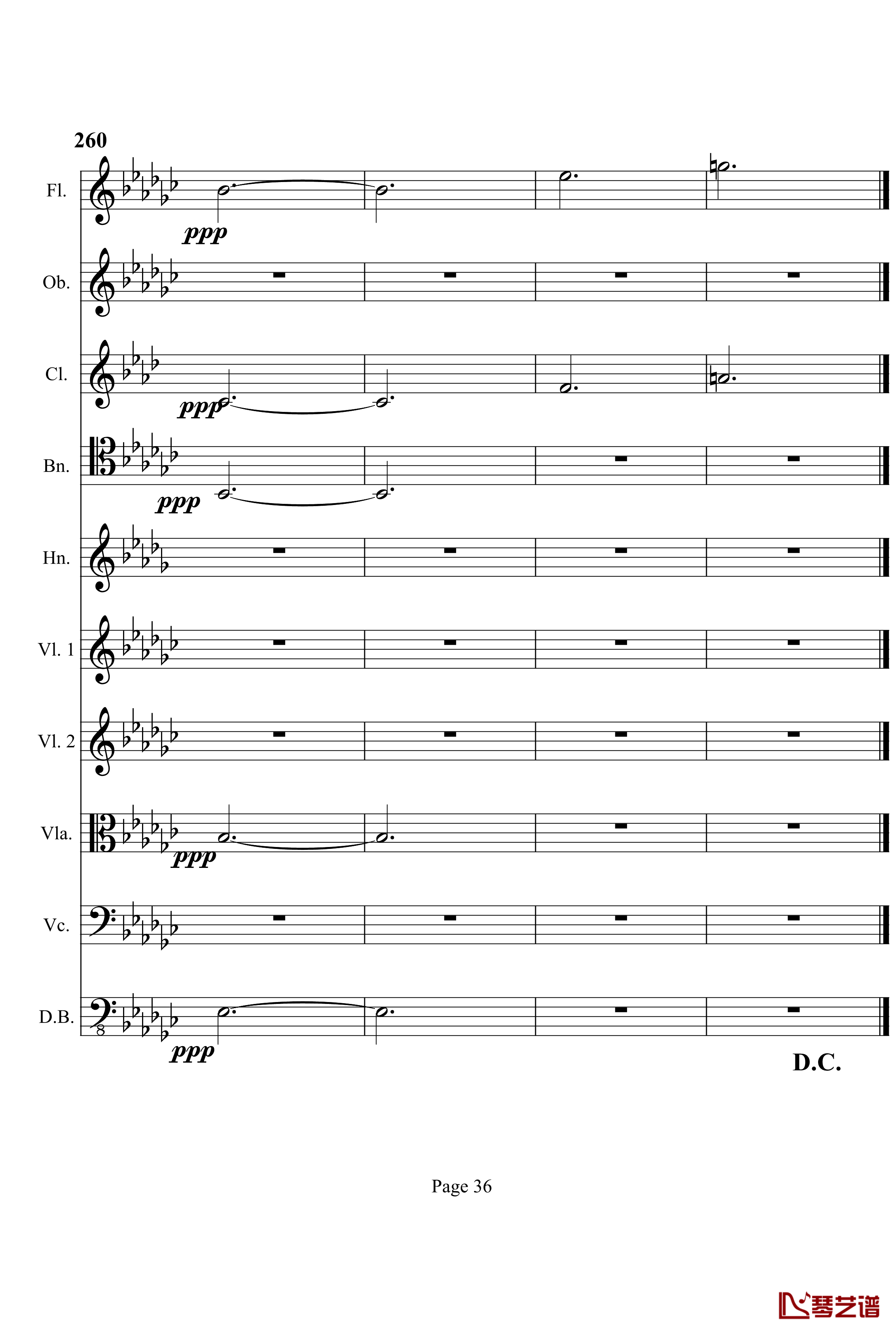 奏鸣曲之交响钢琴谱-第4首-Ⅲ-贝多芬-beethoven