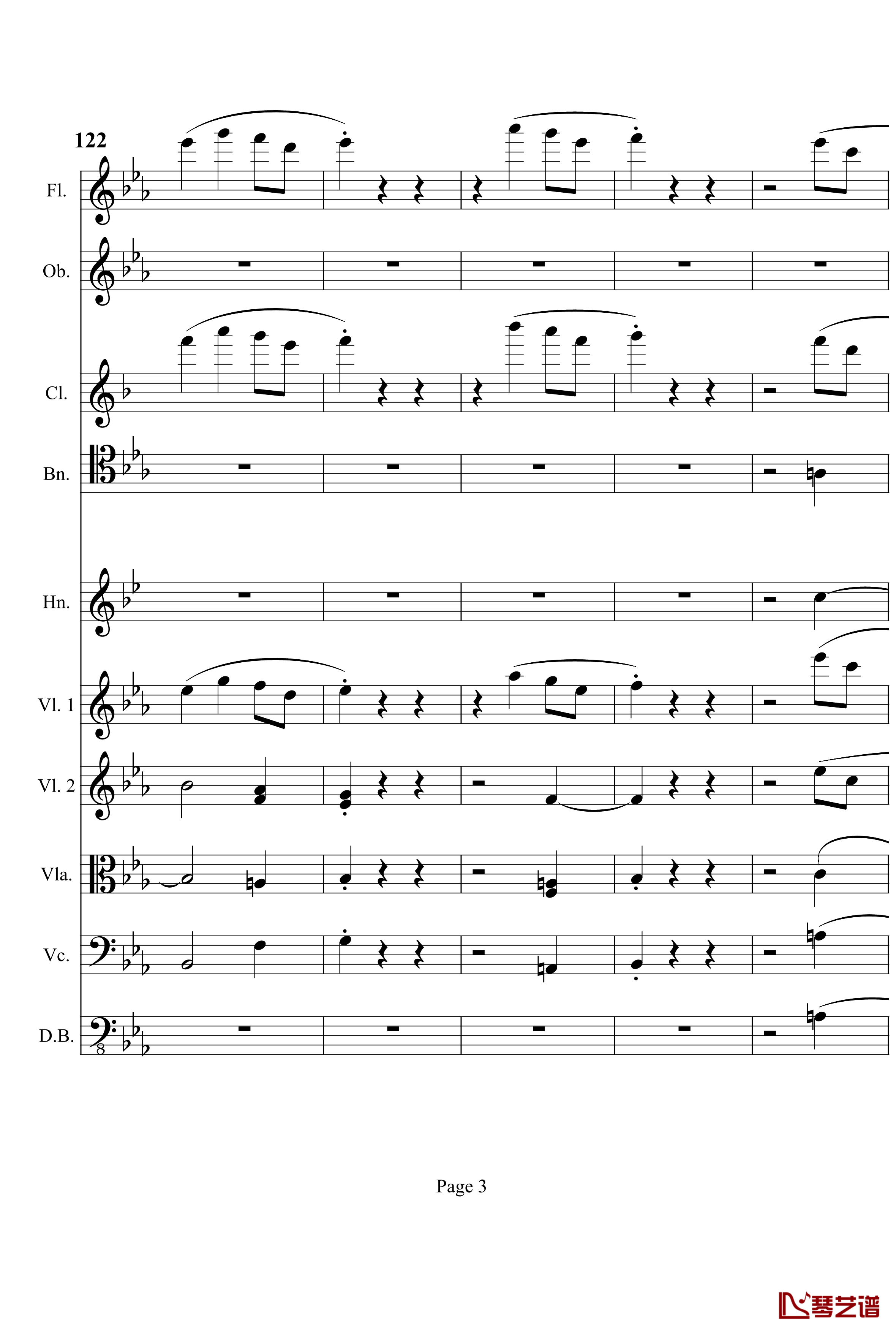 奏鸣曲之交响钢琴谱-第4首-Ⅲ-贝多芬-beethoven