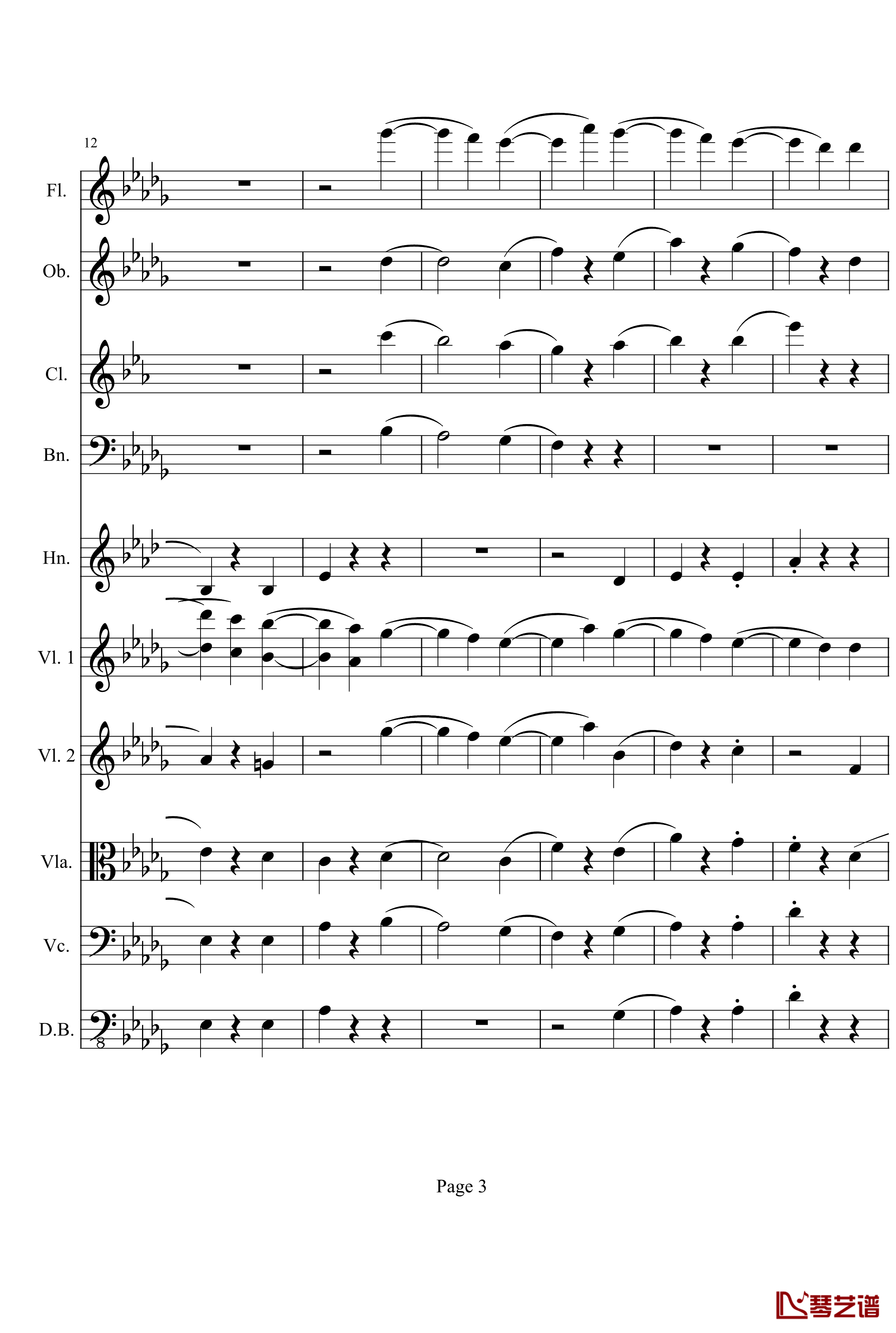 奏鸣曲之交响钢琴谱-第14首-Ⅱ-贝多芬-beethoven