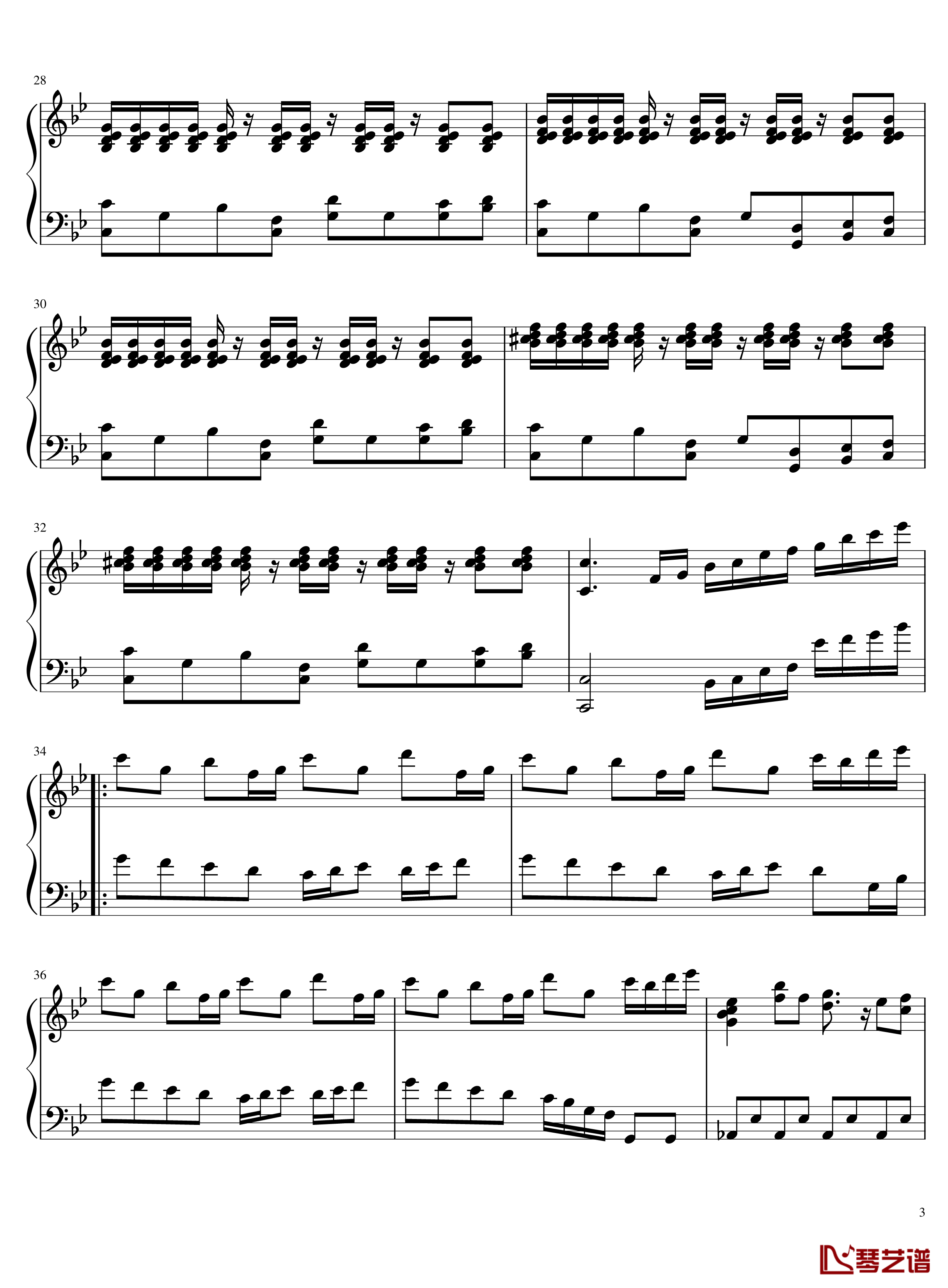 白龙少年钢琴谱-千与千寻精制版
