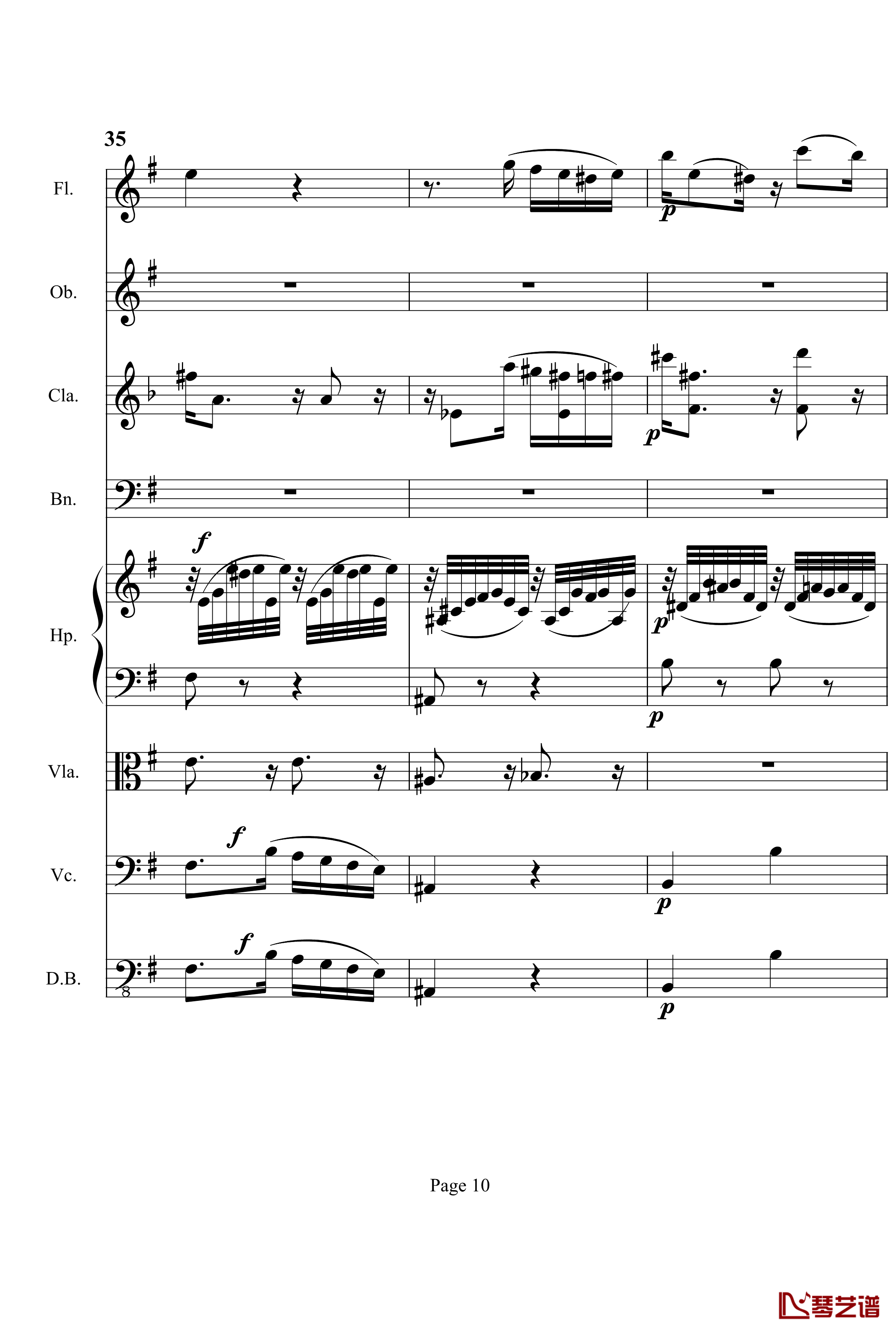 奏鸣曲之交响钢琴谱-第3首-Ⅱ-贝多芬-beethoven